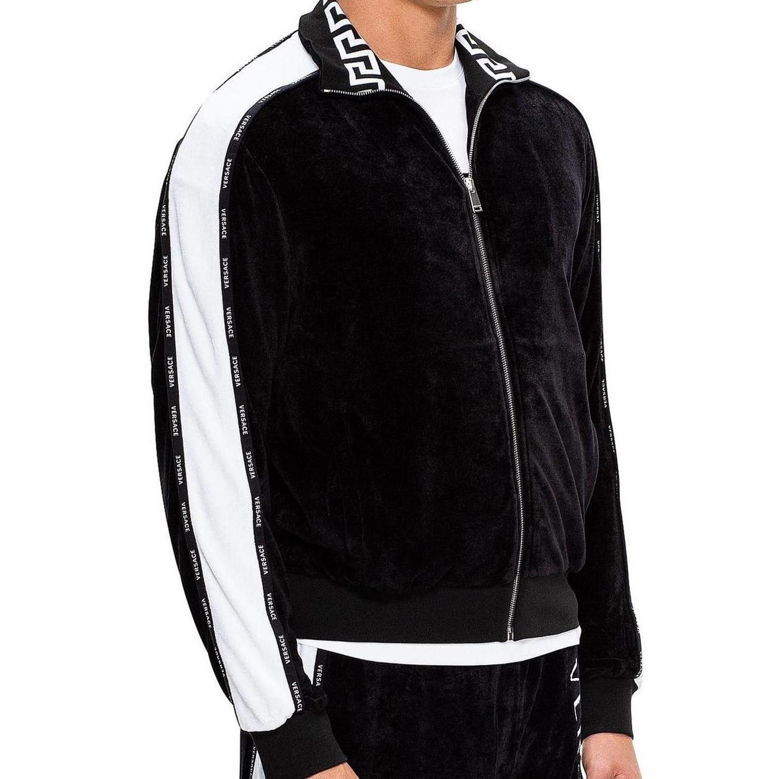 Versace Versace Men's Black and White Track Jacket Size US M / EU 48-50 / 2 - 1 Thumbnail