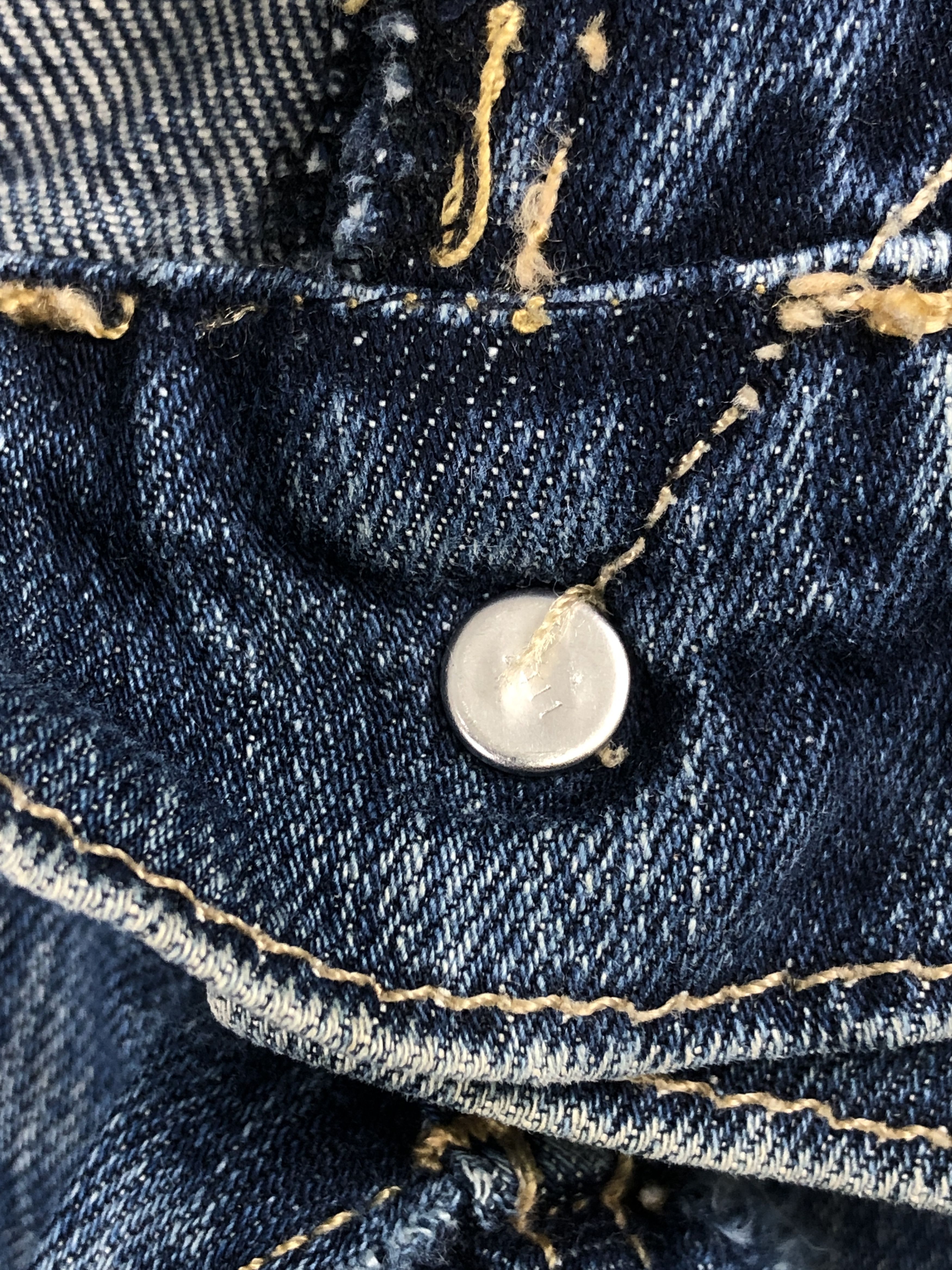 Levi's × Vintage Distressed Vintage Levi's 513 Faded Blue Jeans DP2248 Size US 33 - 15 Thumbnail