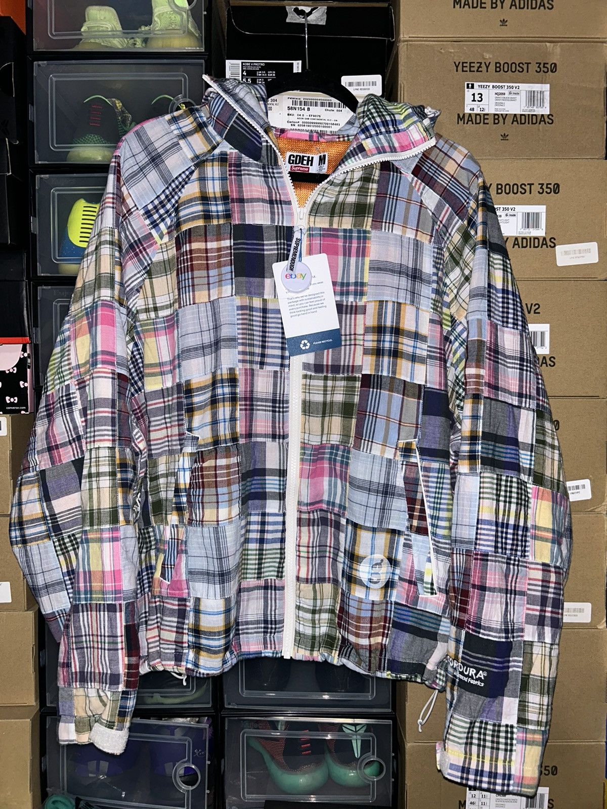 GOODENOUGH × Supreme Supreme x Goodenough Patchwork Madras Hooded Jacket SS25 NEW Size US M / EU 48-50 / 2 - 2 Thumbnail