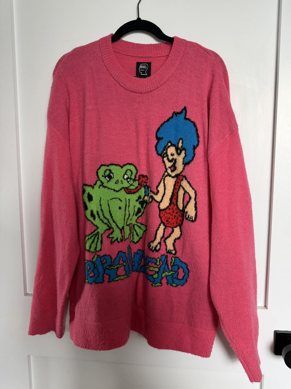 Brain Dead Pink Frog Sweater