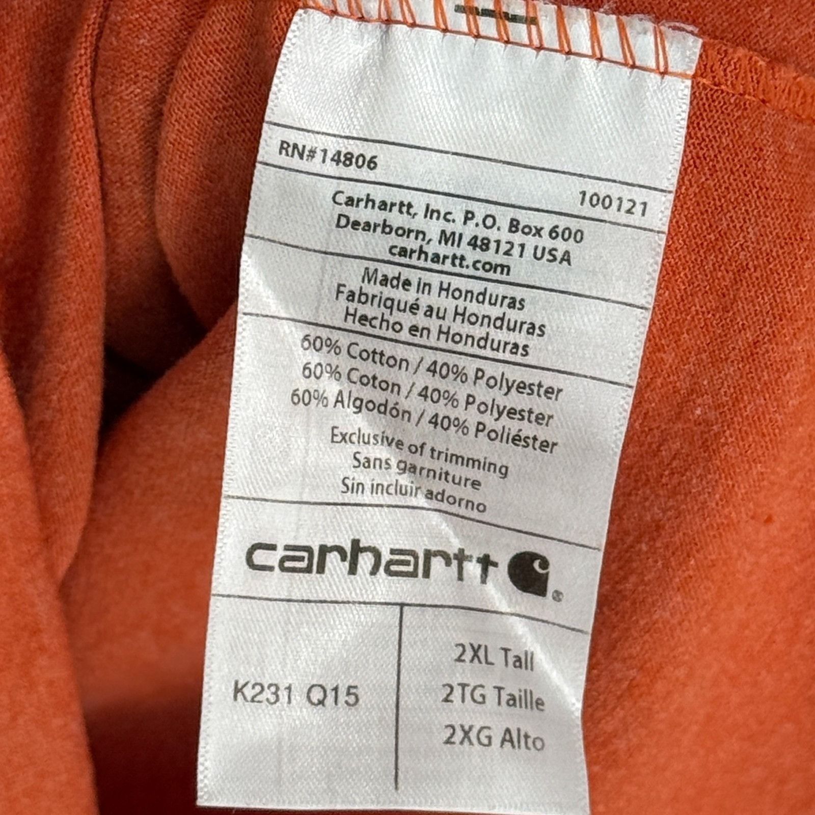 Carhartt Carhartt Shirt Orange Work Wear Loose Fit Long Sleeve Heavyw Size US XXL / EU 58 / 5 - 5 Thumbnail