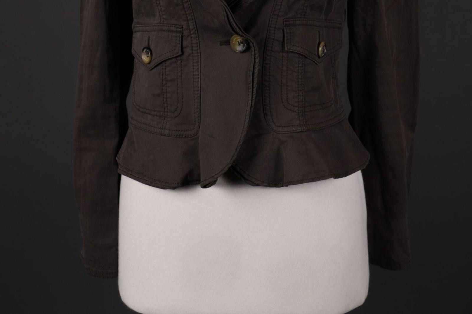 Designer Marc Cain Brown Multipocket Lightweight Blazer Jacket Size 2 Size XS / US 0-2 / IT 36-38 - 3 Thumbnail