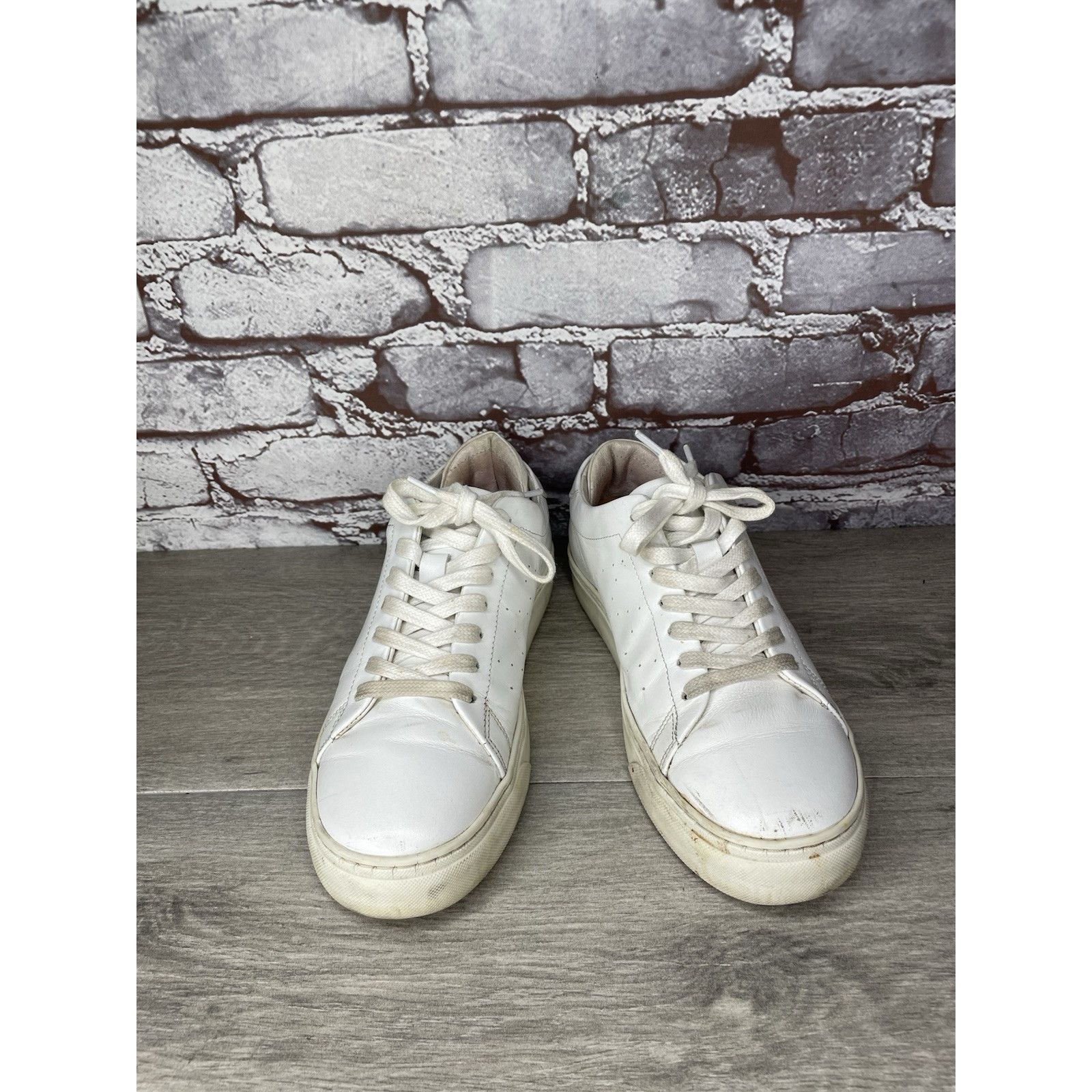 ALBA Alma Mater White Leather Lace Up Casual Sneakers Women’s Sz Size US 6.5 / IT 36.5 - 5 Thumbnail