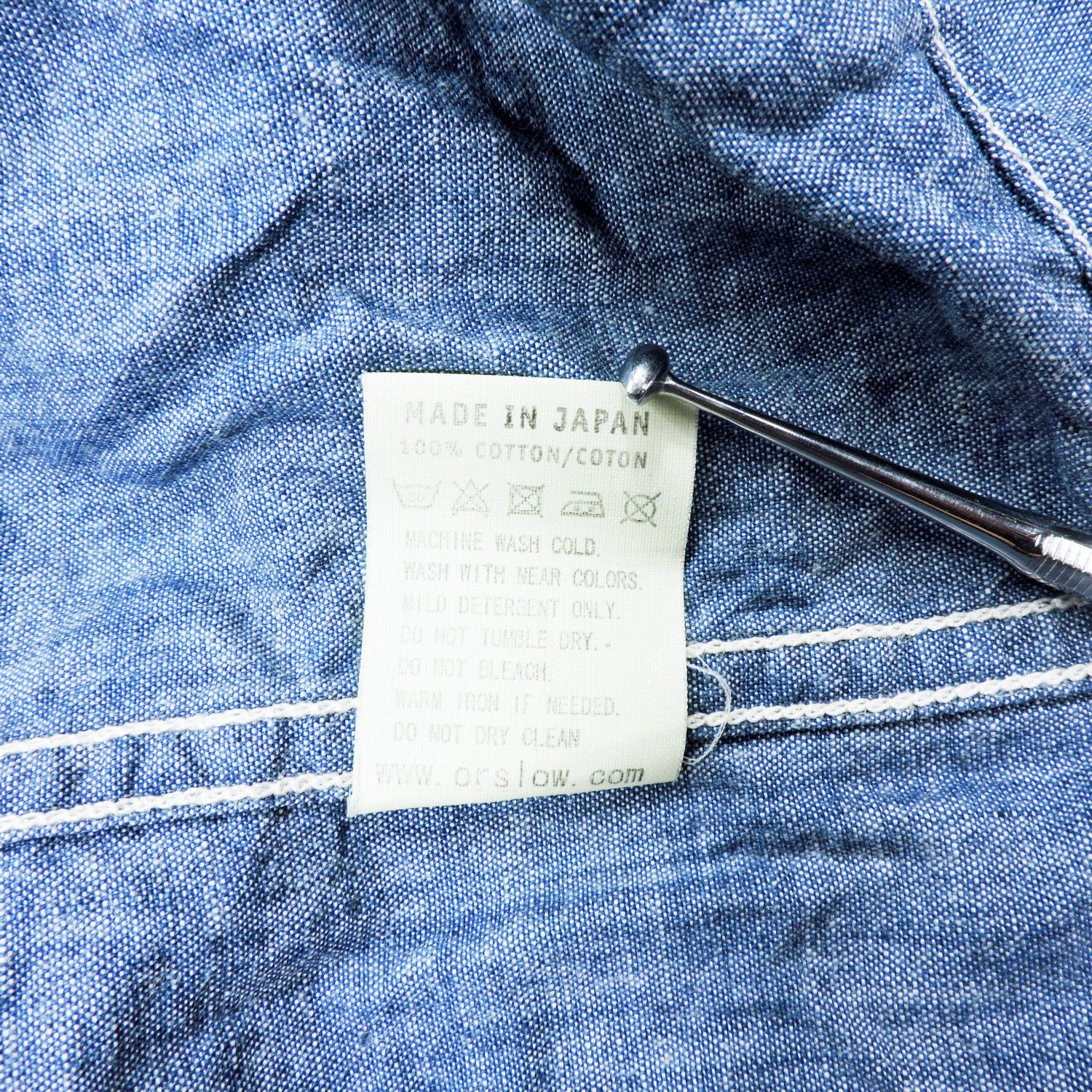 Orslow ORSLOW HOODED DENIM LONG SLEEVE SHIRT Size US L / EU 52-54 / 3 - 5 Thumbnail