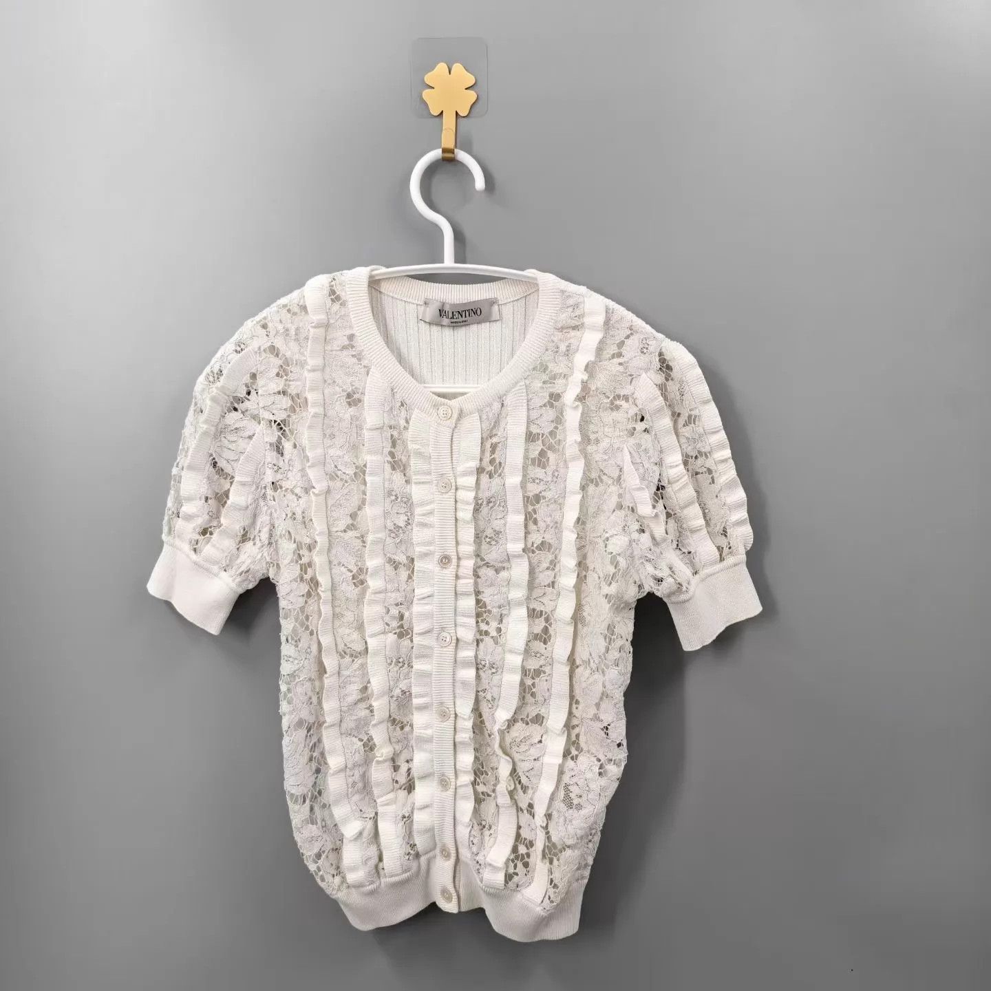 Valentino Valentino lace cutout short sleeve S Size S / US 4 / IT 40 - 1 Thumbnail