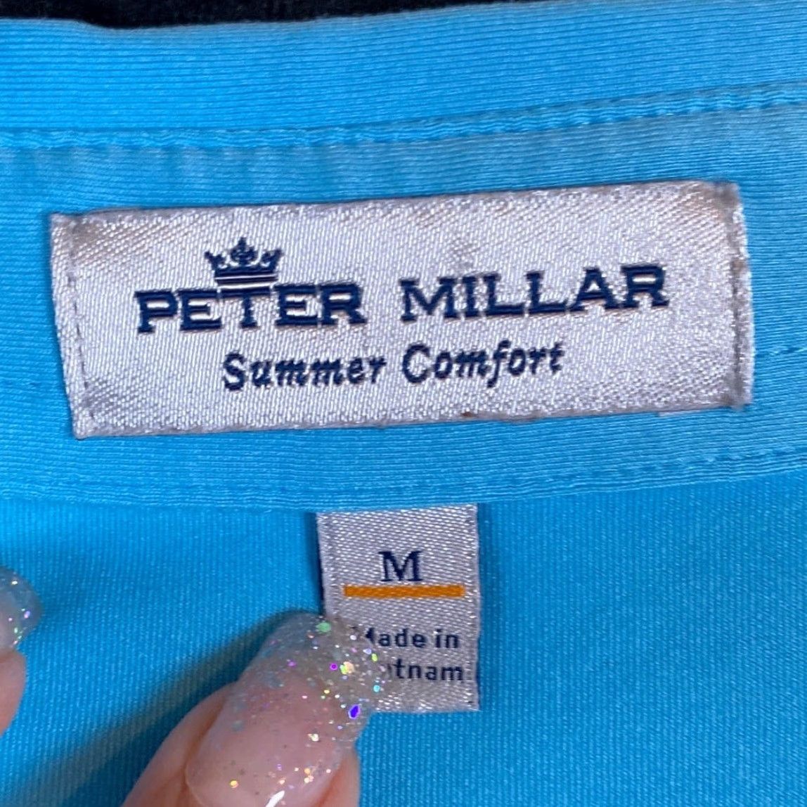 Peter Millar Peter Millar Mens Shirt Blue Short Sleeve Summer Crown Comfort Polo Stretch M Shirt Size US M / EU 48-50 / 2 - 6 Thumbnail