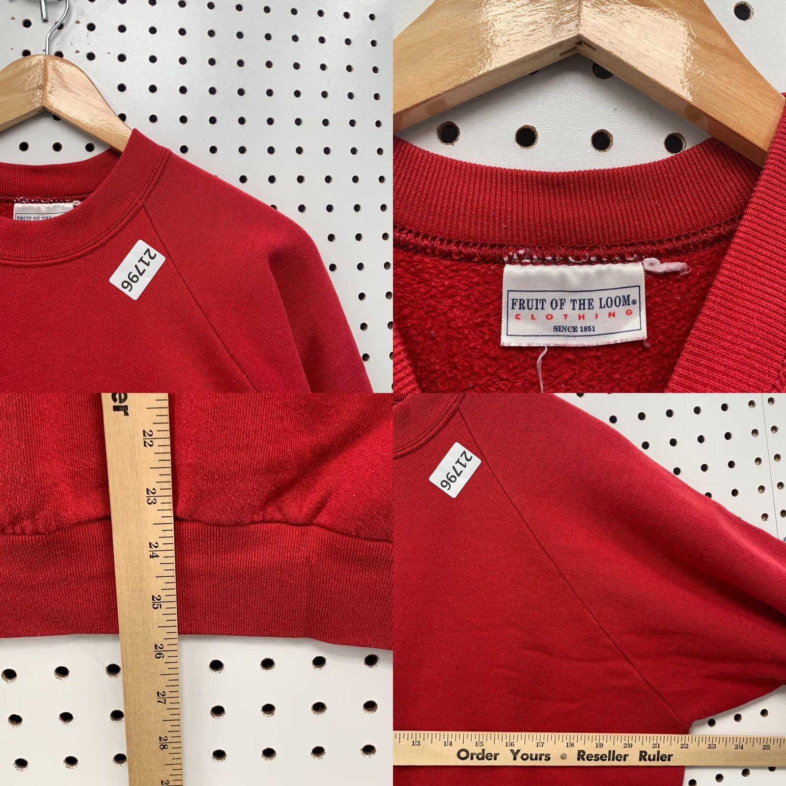 Fruit Of The Loom VINTAGE Fruit of the Loom Sweatshirt Womens Large Red Crewneck 90s Pullover Long Sleeve Size L / US 10 / IT 46 - 8 Thumbnail