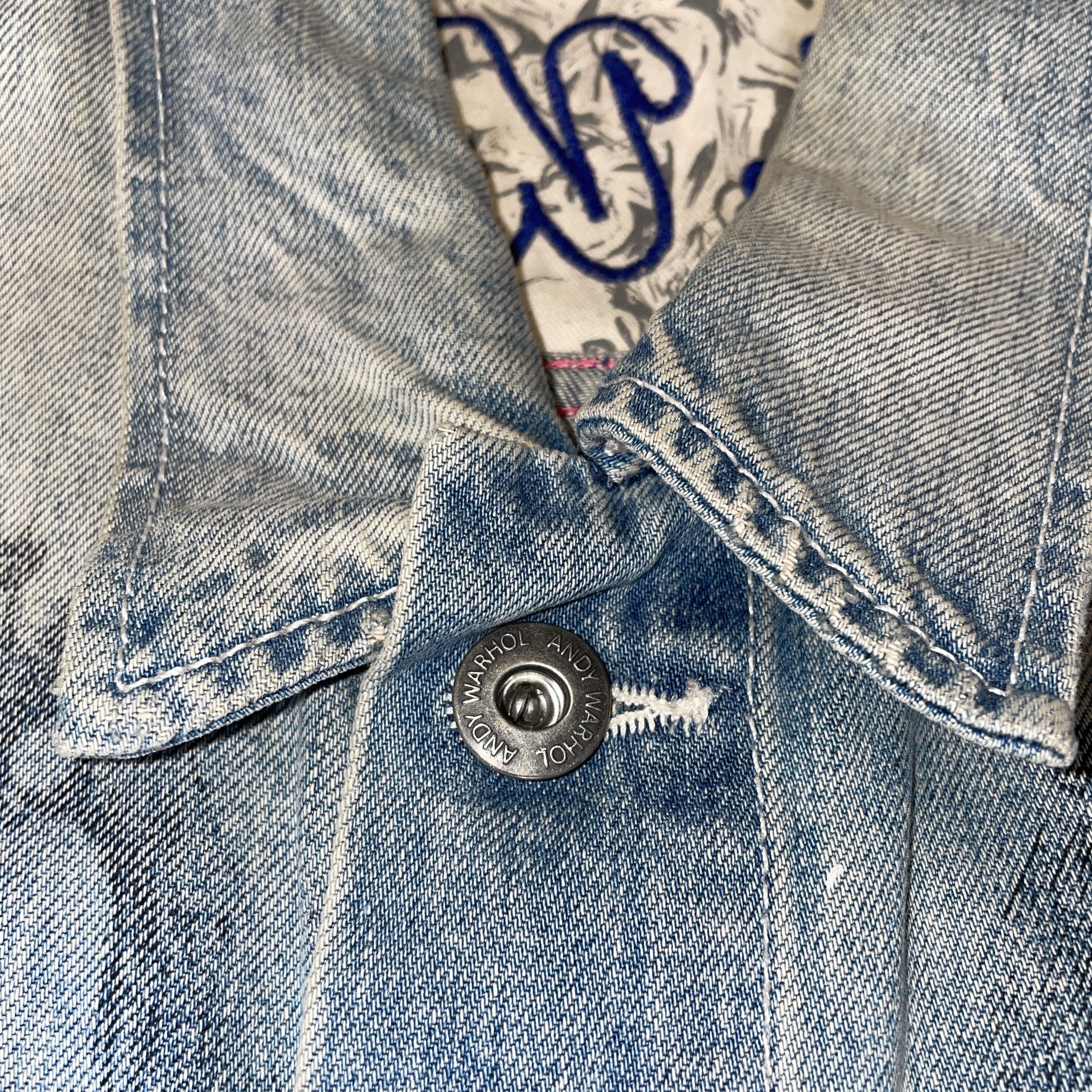 Andy Warhol Andy Warhol Women's Denim Biker Jacket Fashionable Size Xs Size XS / US 0-2 / IT 36-38 - 5 Thumbnail