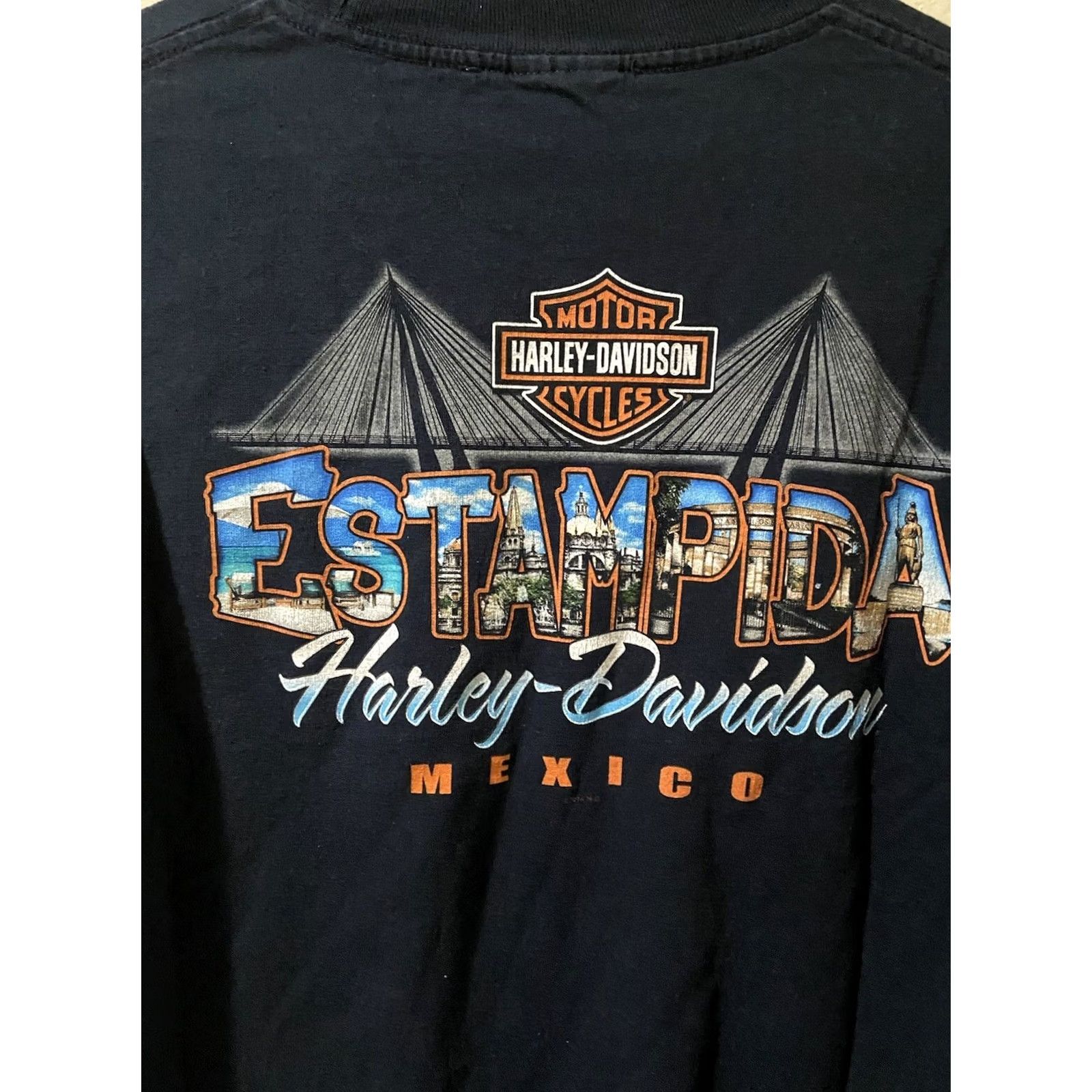 Harley Davidson Harley-Davidson Shirt Adult L Black Graphic Print Jersey Short Sleeve Crew Neck USA Biker Motorcycle Western Clothing Tee Size US L / EU 52-54 / 3 - 4 Thumbnail