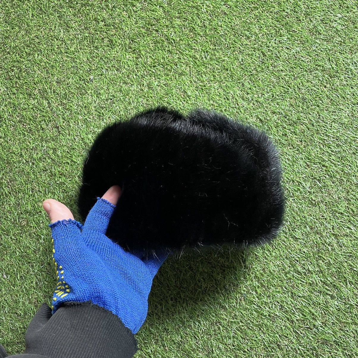 Hysteric Glamour All Black Fur Trapper Hat – Glossy Archive Coldwear Piece Size ONE SIZE - 9 Thumbnail