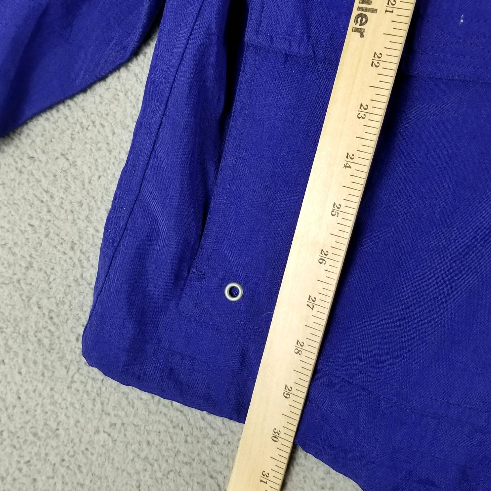 Vintage Woodlake Sport Jacket Windbreaker Nylon Blue M Adult Medium Zip Hood Adjustable Waist Toggle Windbreaker Mens Regular Jacket Outdoor Sport Size US M / EU 48-50 / 2 - 2 Thumbnail