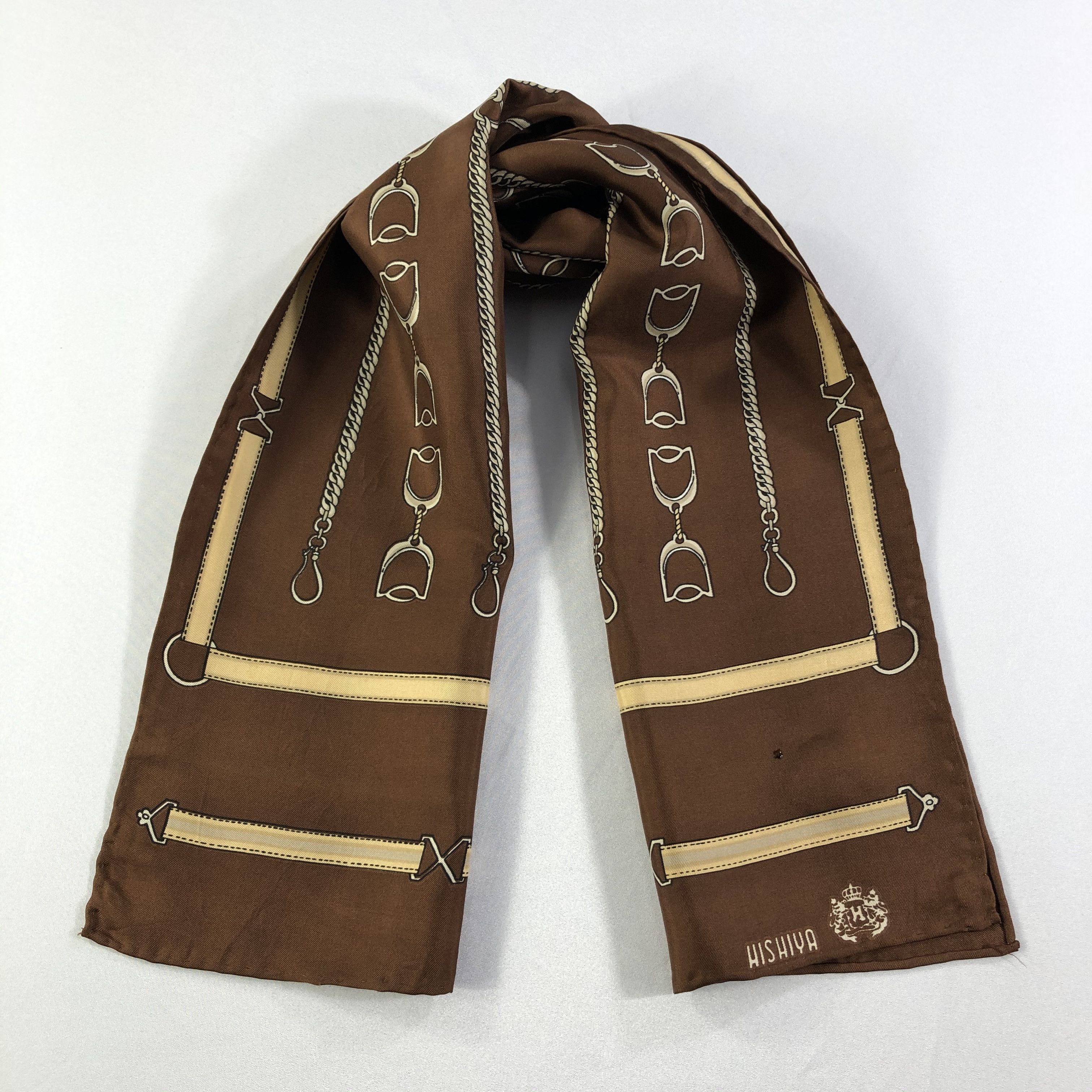 Vintage Vintage Hishiya Silk Scarf Size ONE SIZE - 2 Thumbnail