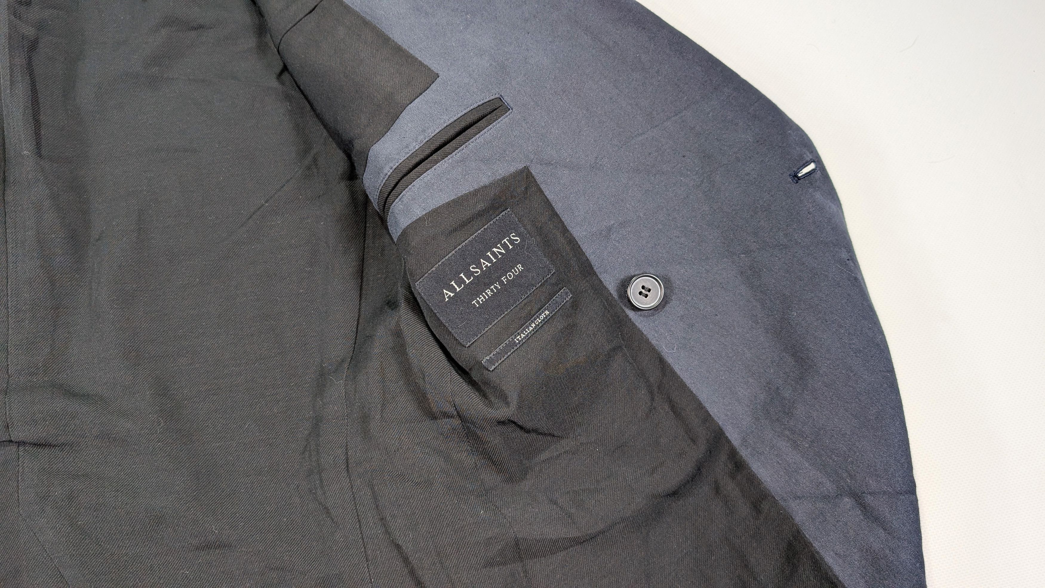 Allsaints AllSaints Elmore Double Breasted Linen Cotton Blazer Jacket Size 38R - 8 Thumbnail