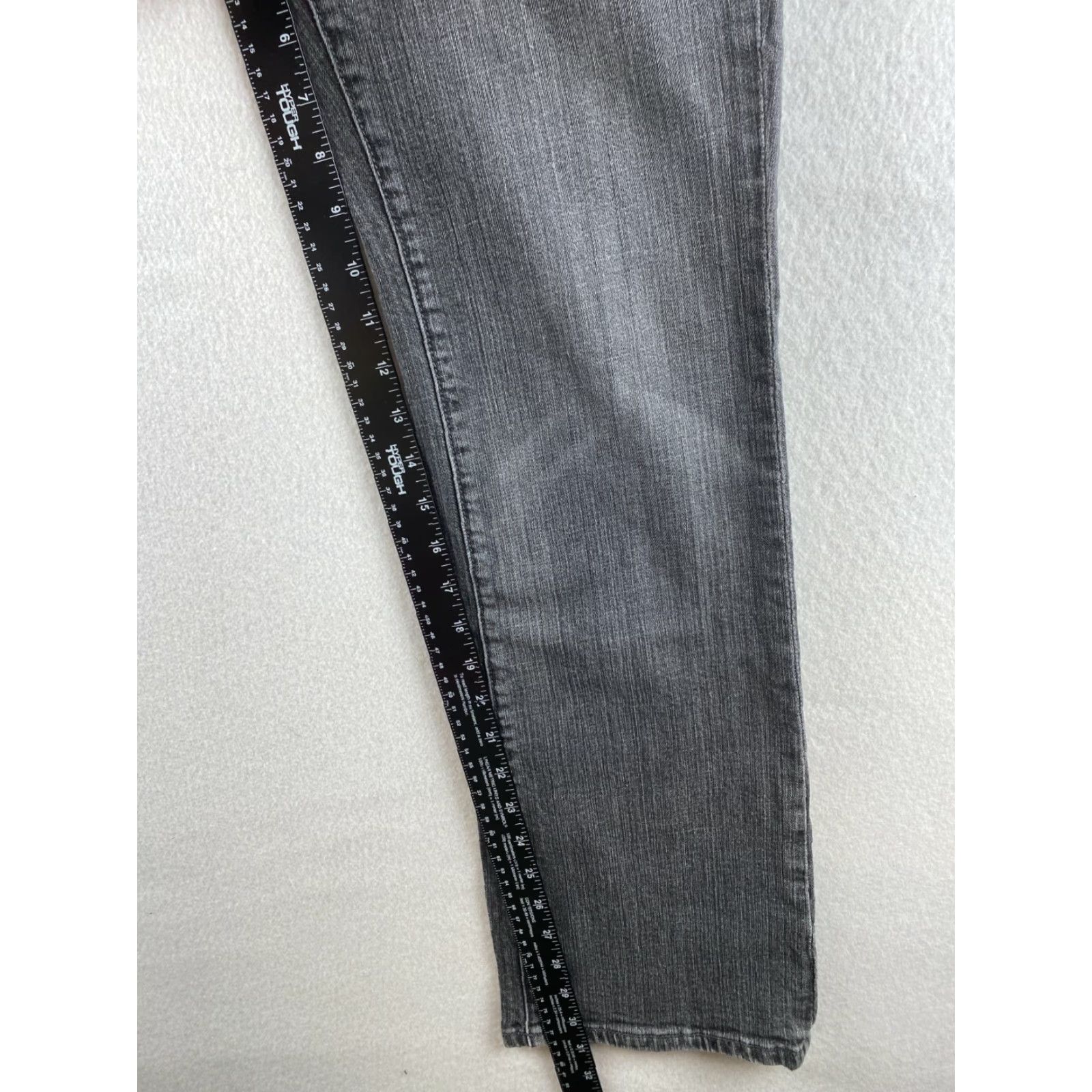 Vintage VIGOSS Jeans Womens 11 34 x 31 Gray Bootcut Stretch Denim Dark Wash Distressed Size 24" / US 00 / IT 34 - 5 Thumbnail