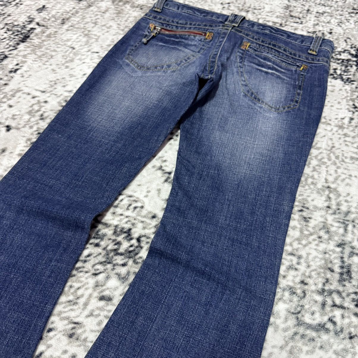 Japanese Brand Dear Heart Japan Bush Pocket Low Rise Flared Jeans Size 28" / US 6 / IT 42 - 9 Thumbnail