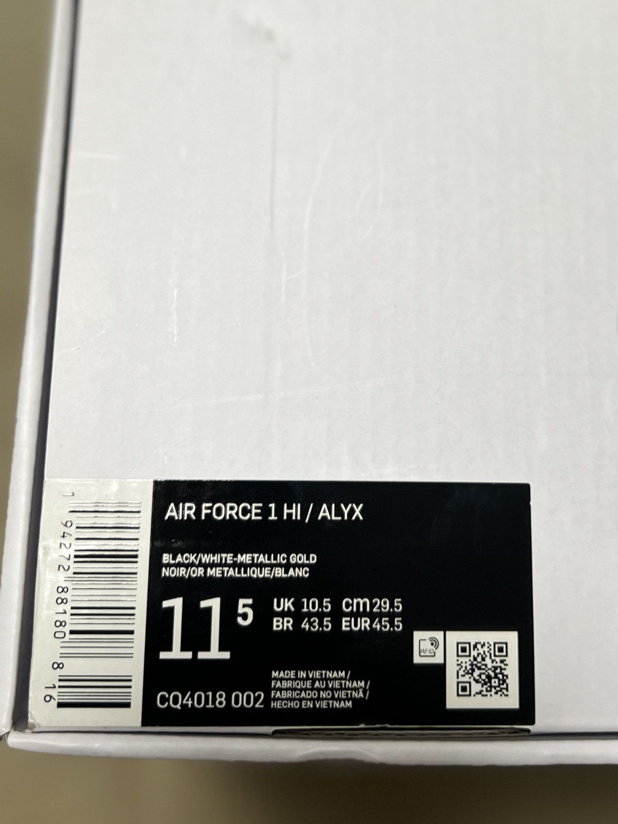 1017 ALYX 9SM 1017 ALYX 9SM x Air Force 1 High 'Black White' Size US 11.5 / EU 44-45 - 7 Thumbnail