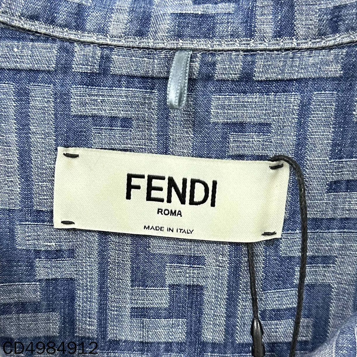 Fendi FENDI 25 New FF Monogram Denim Dress Women's 40 95 New Size S / US 4 / IT 40 - 4 Thumbnail