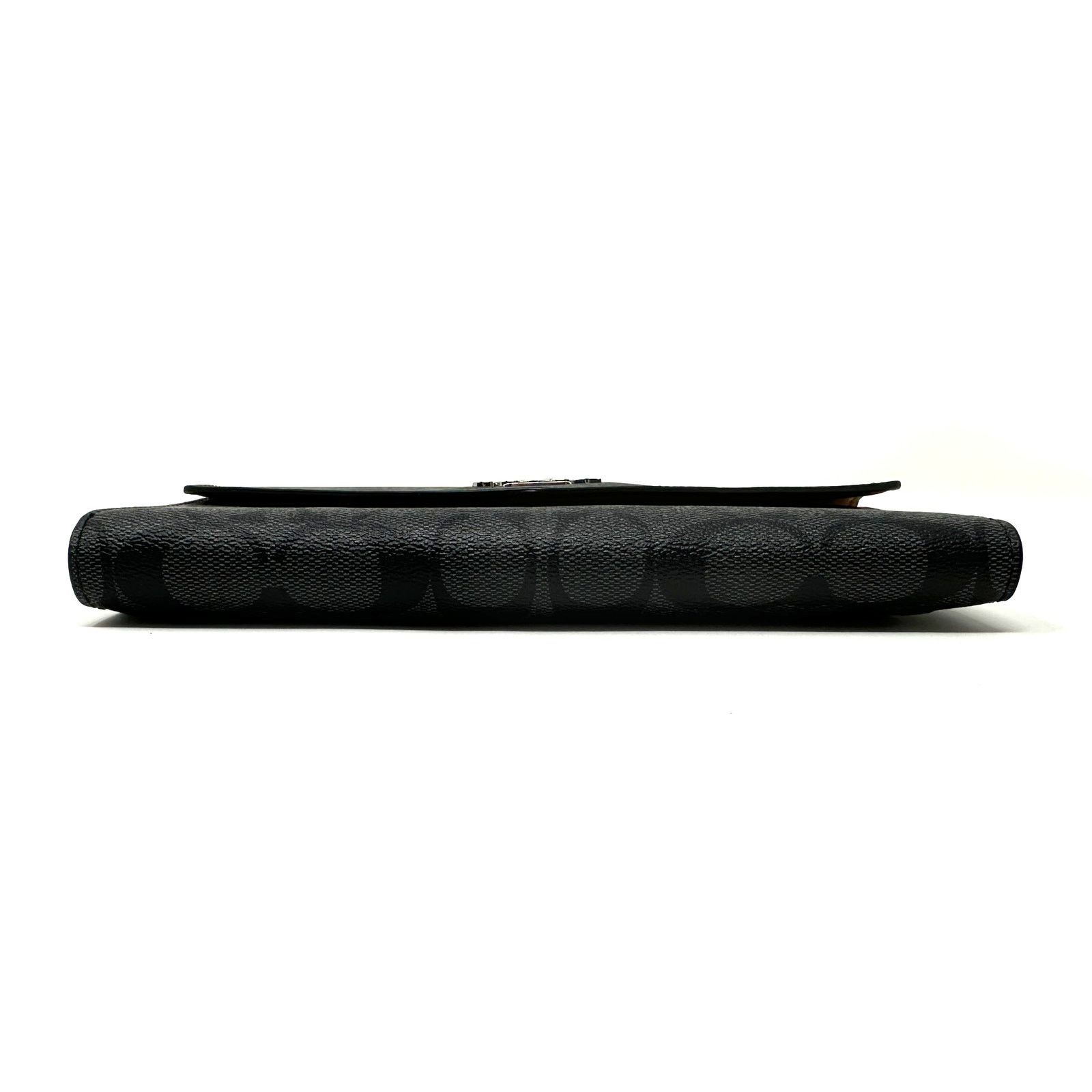 Coach Coach Travel Envelope Wallet In Signature Canvas Black C1962 Size ONE SIZE - 8 Thumbnail