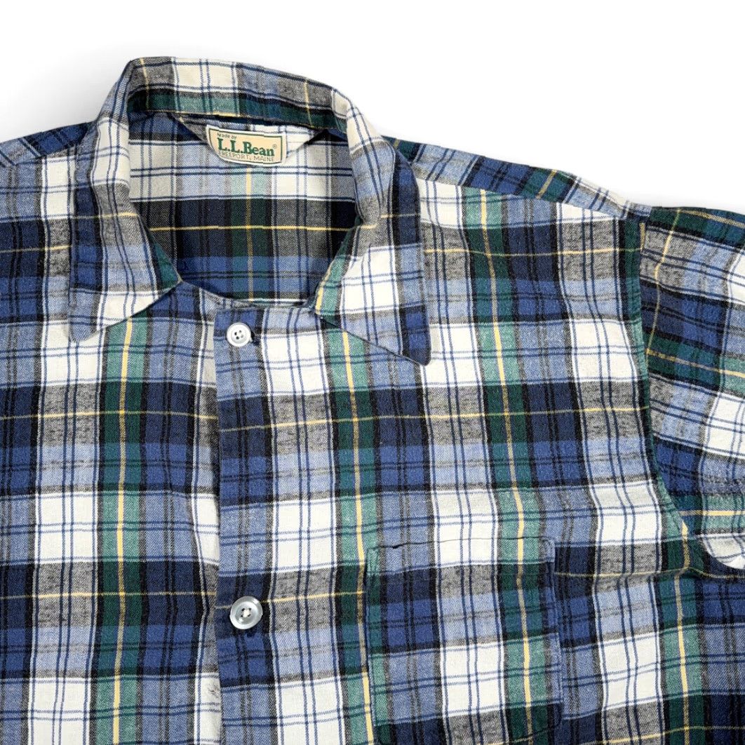 Vintage VINTAGE LL Bean Shirt Adult XL Blue Plaid Flannel Pajama Sleepwear 70s Mens XL Blue Plaid LL Bean Shirt Size US XL / EU 56 / 4 - 2 Thumbnail