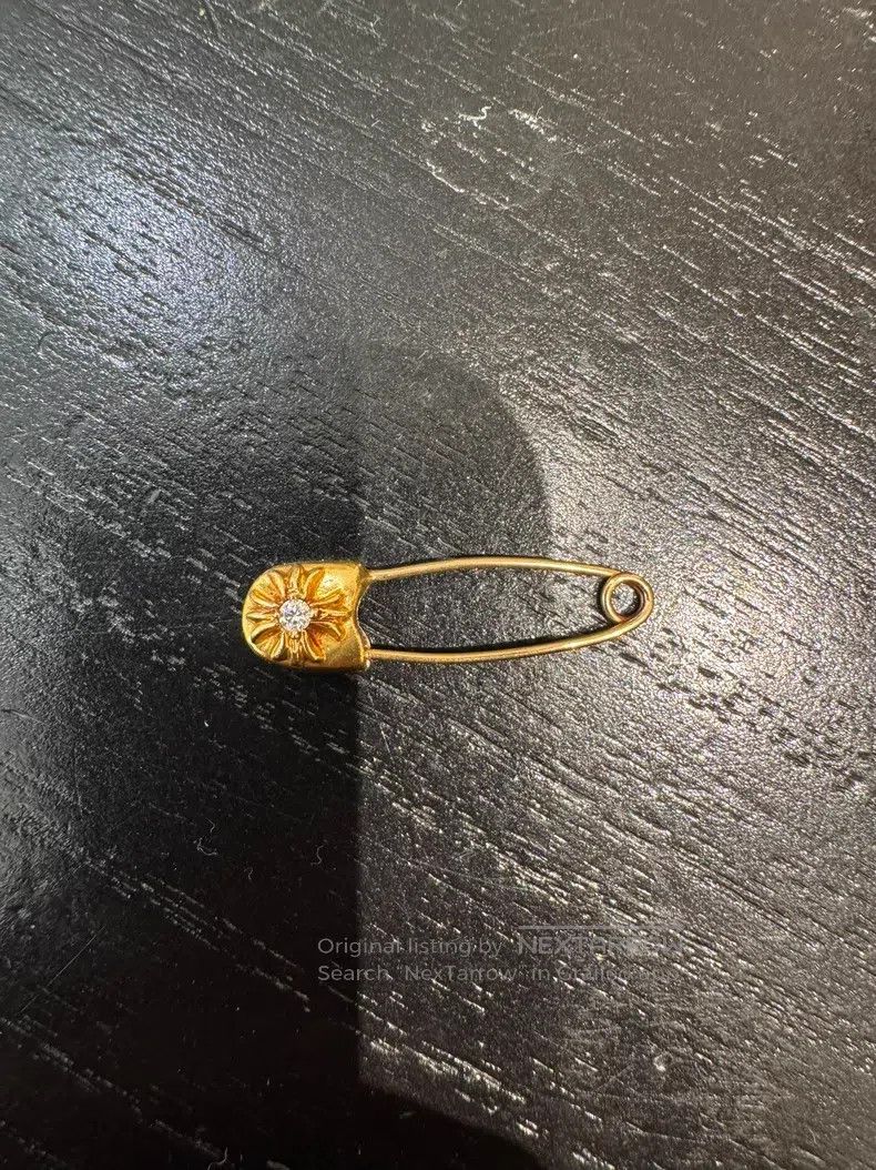 Chrome Hearts CHROME HEARTS Gold Single Diamond White Diamond Cross Flow Size ONE SIZE - 1 Thumbnail