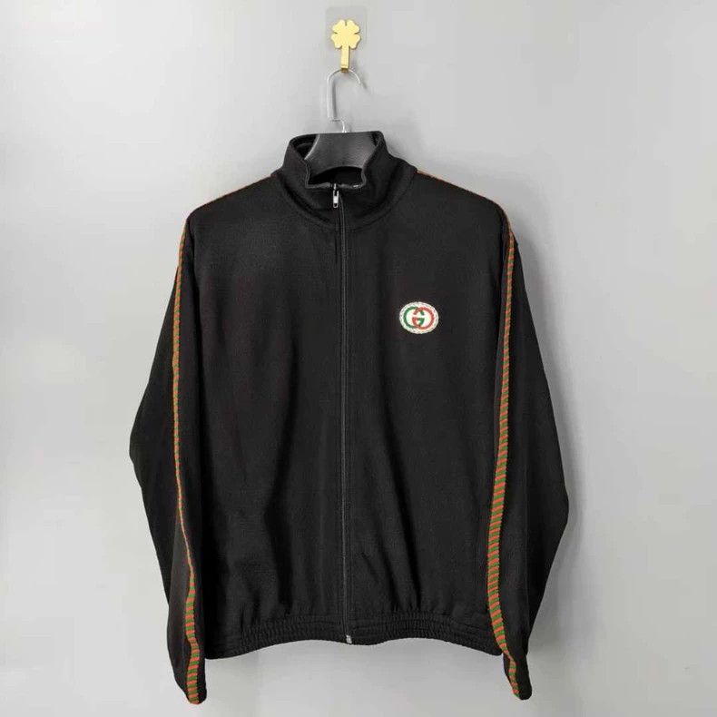 Gucci GUCCI Black Zippered Long Sleeve Jacket for Men - dmc Size US L / EU 52-54 / 3 - 1 Thumbnail