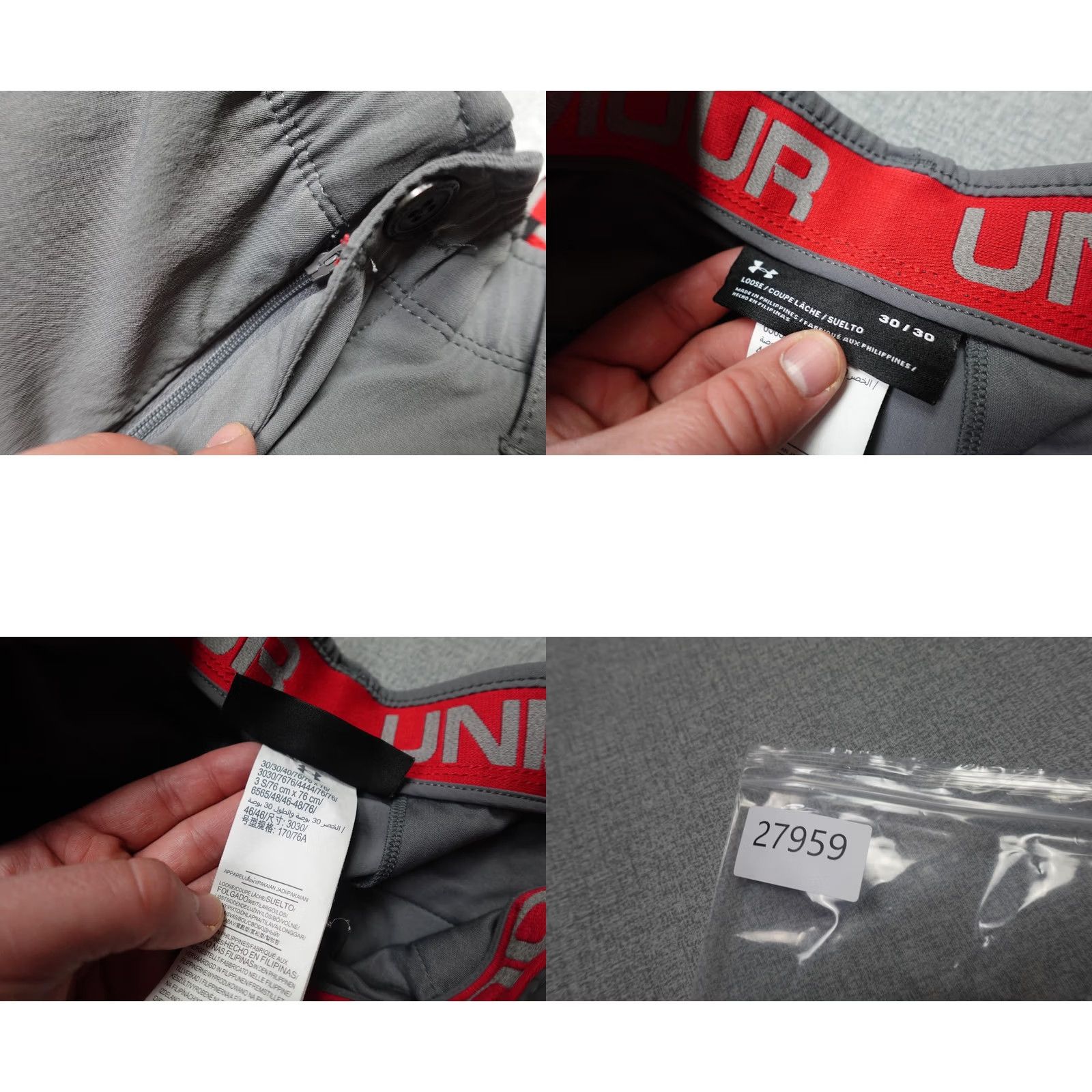 Under Armour Under Armour Pants Mens 30x30 Gray Loose Fit Golf Chino Performance Stretch Size US 30 / EU 46 - 8 Thumbnail