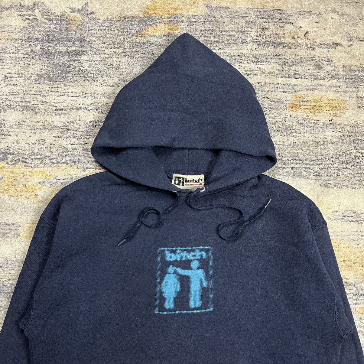 Hook-Ups Very Rare Vintage 90s Bitch Skateboards blurred logo hoodie Size US S / EU 44-46 / 1 - 4 Thumbnail