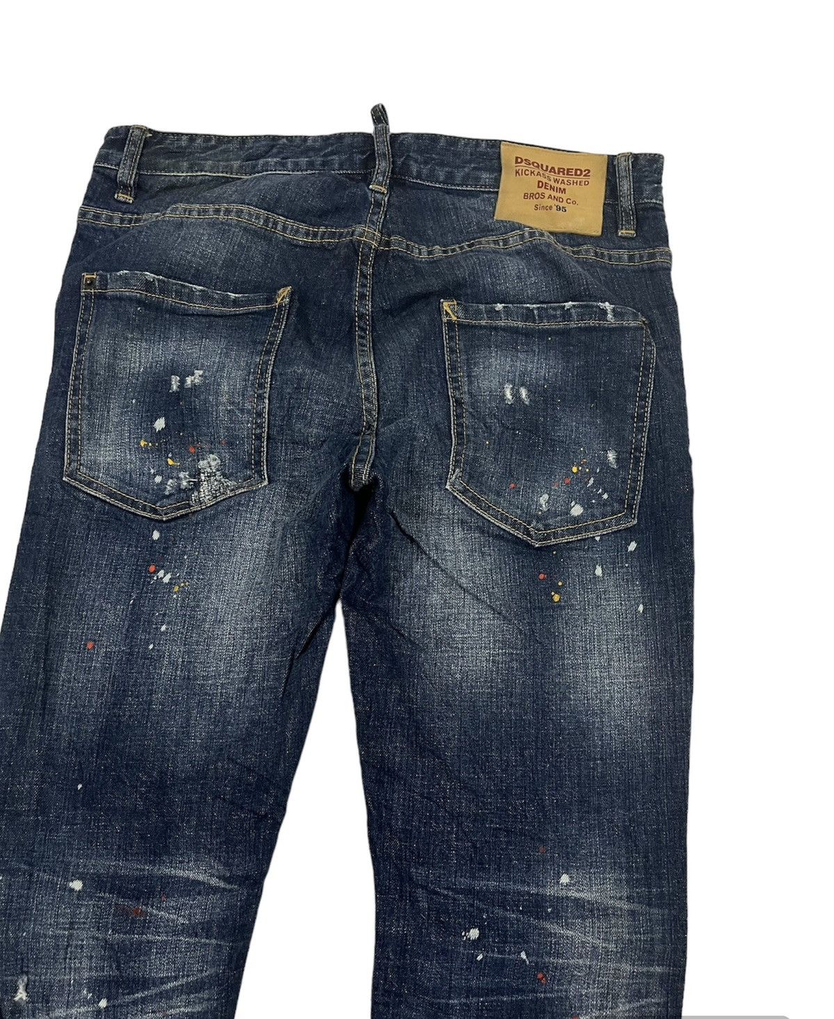 Designer × Dsquared2 Dsquared2 Distress Paint Splatter Ripped Slim Fit Jeans Size US 34 / EU 50 - 5 Thumbnail