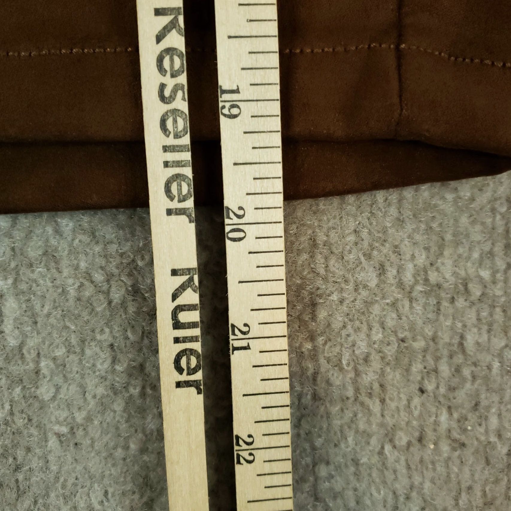 Vintage Liverpool Brand Womens Size 4 Knee Length Brown Straight Pencil Skirt 4/27 Zip Solid Polyester Spandex Size 27" / US 4 / IT 40 - 3 Thumbnail