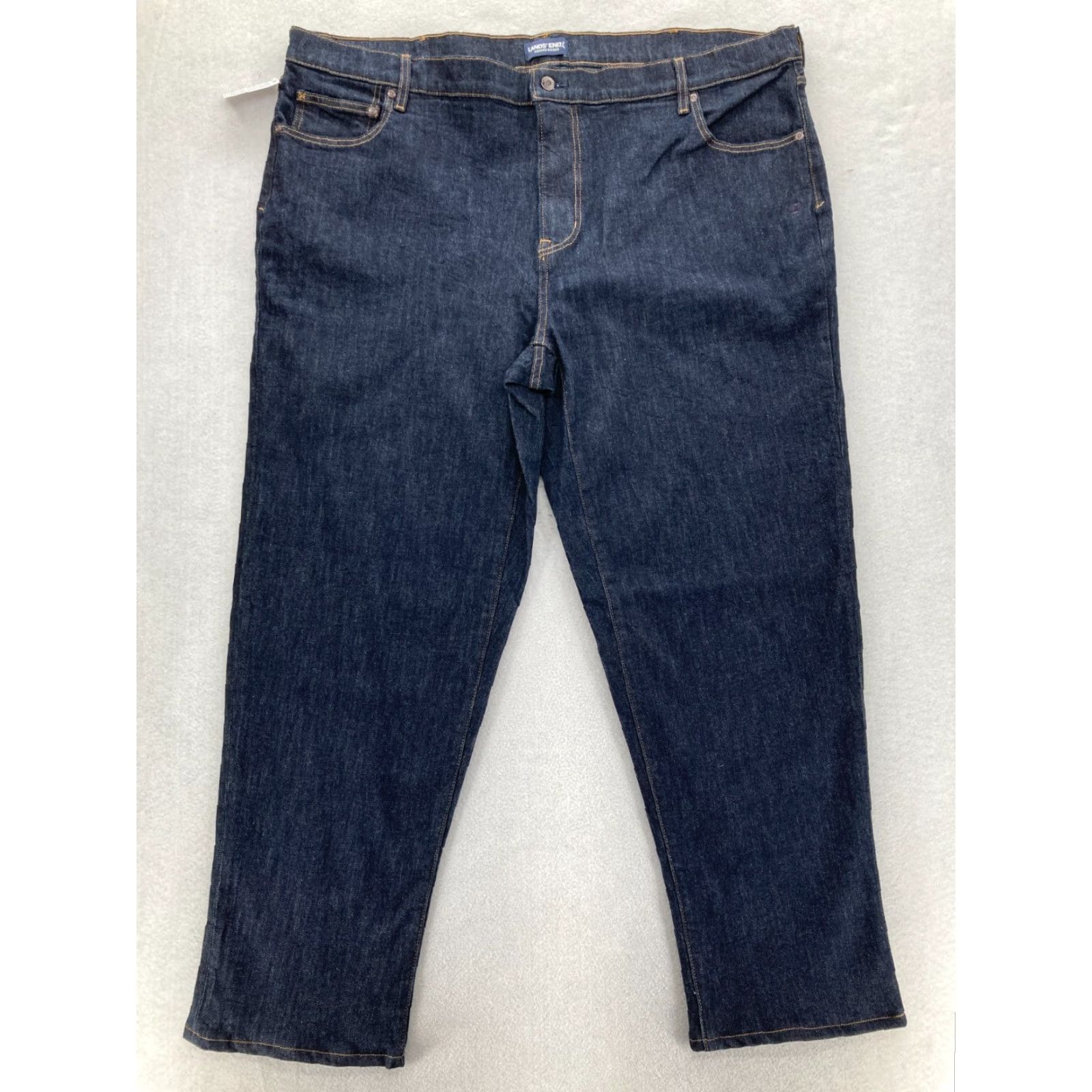 Lands' End Lands' End Square Rigger Jeans Mens 50 Traditional Fit Denim Blue Pants Jeans Wide 5-Pocket Stretch Regular 50 Tall Mens Size US 34 / EU 50 - 2 Thumbnail