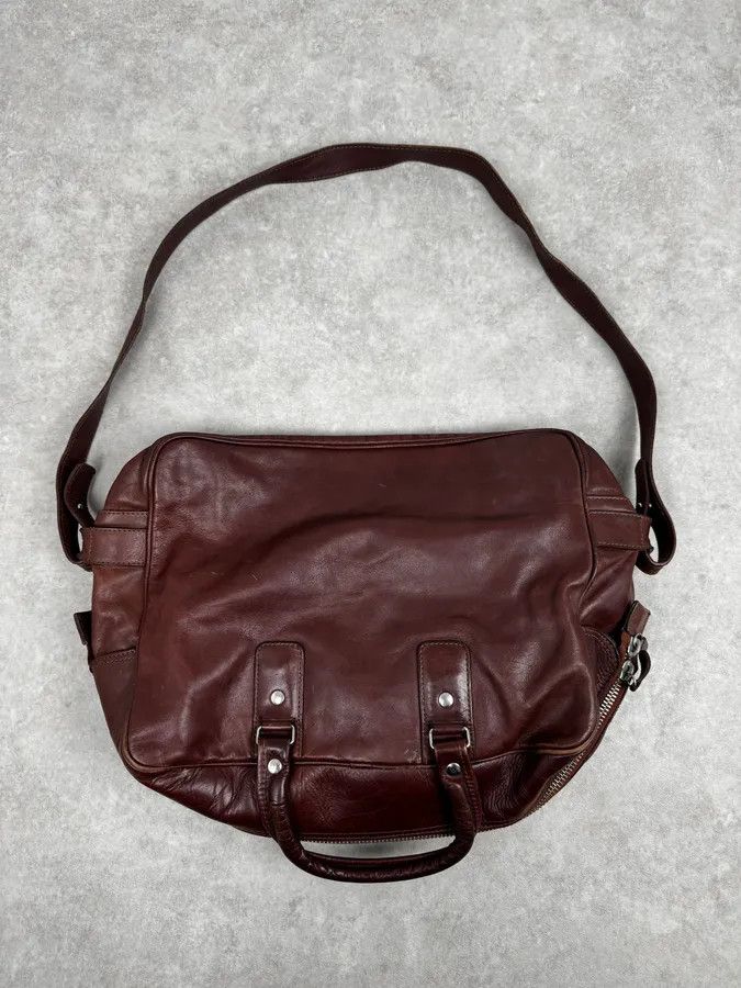 Maison Margiela 2012 Maison Margiela H&M Brown Upside Down Shoulder Leather Bag Size ONE SIZE - 4 Thumbnail