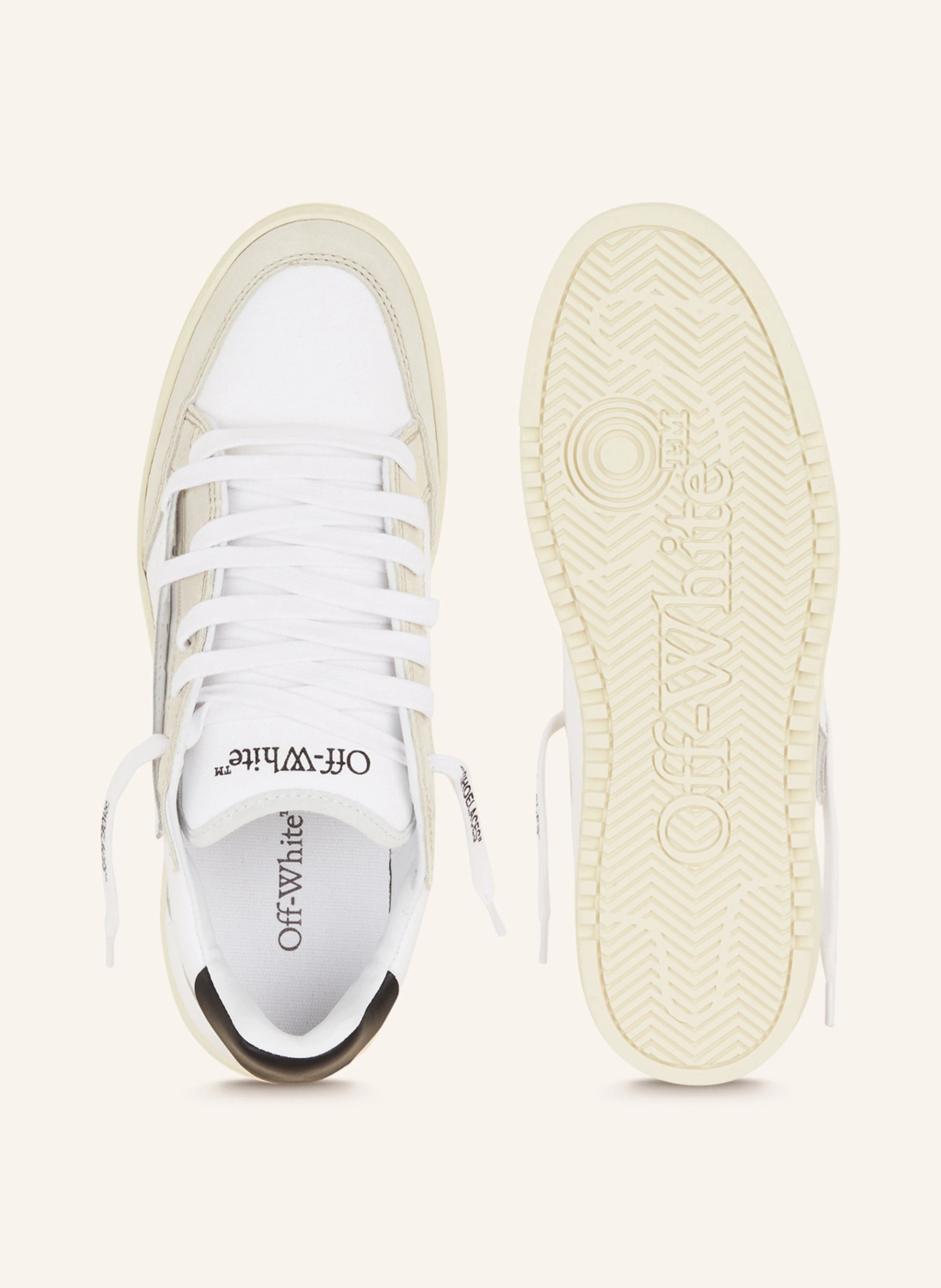 Off-White o1s22i1n0824 5.0 Low-Top Sneakers in White/Beige Size US 6 / IT 36 - 2 Thumbnail