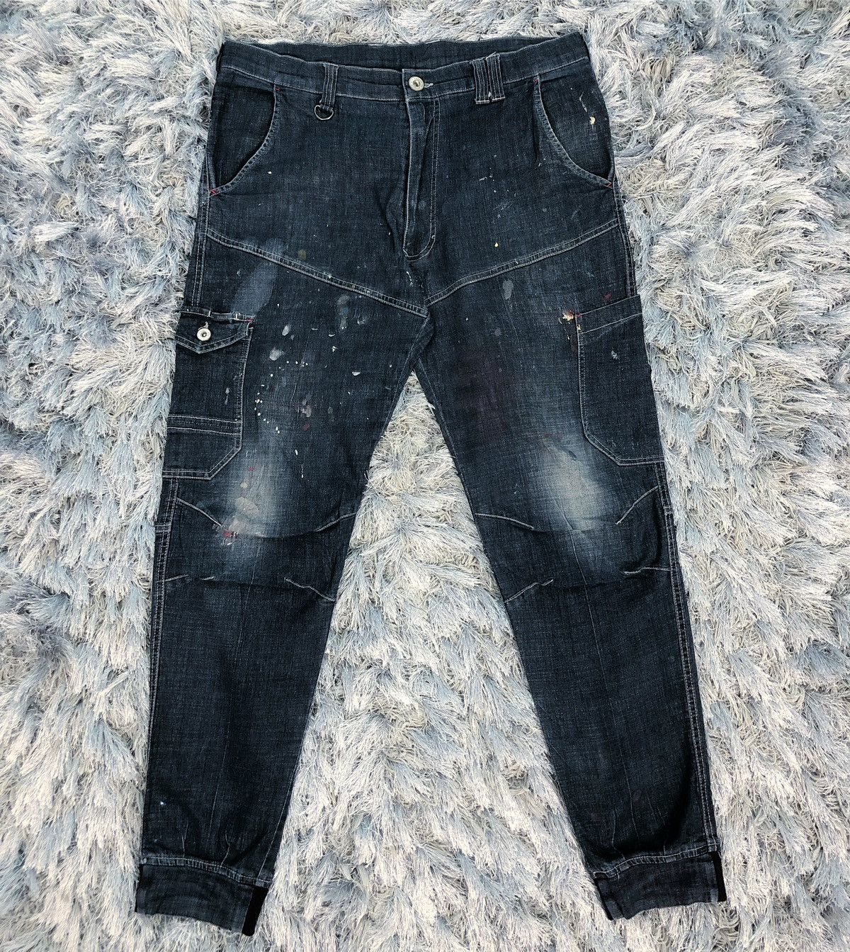 image of Fieldcore Japan Painter Denim Cargo Pants in Blue, Men's (Size 34)