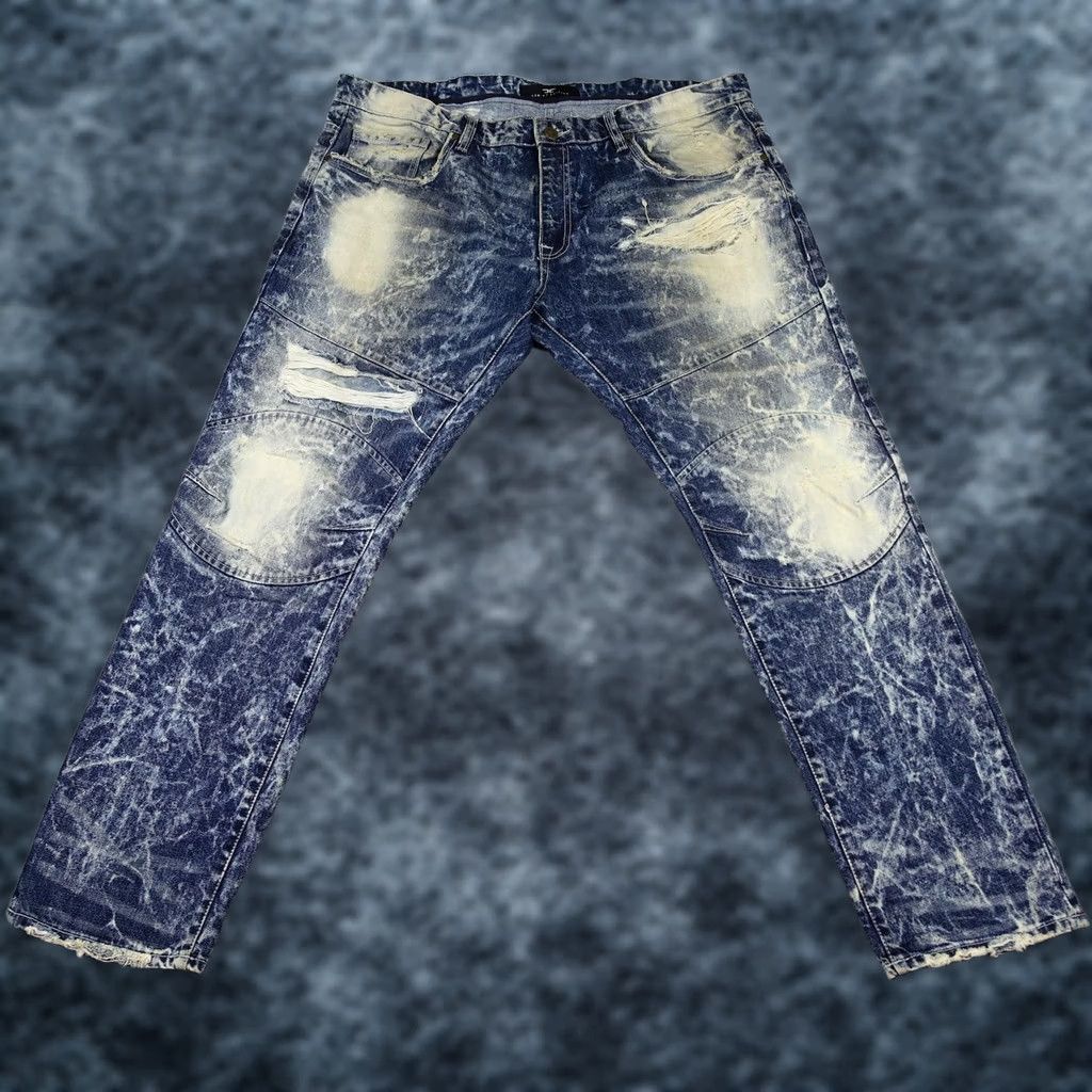 Jordan Craig Jordan Craig Jeans Mens 40x32 Blue Acid Wash Distressed Denim Pants Grunge Skate Size US 40 / EU 56 - 1 Thumbnail