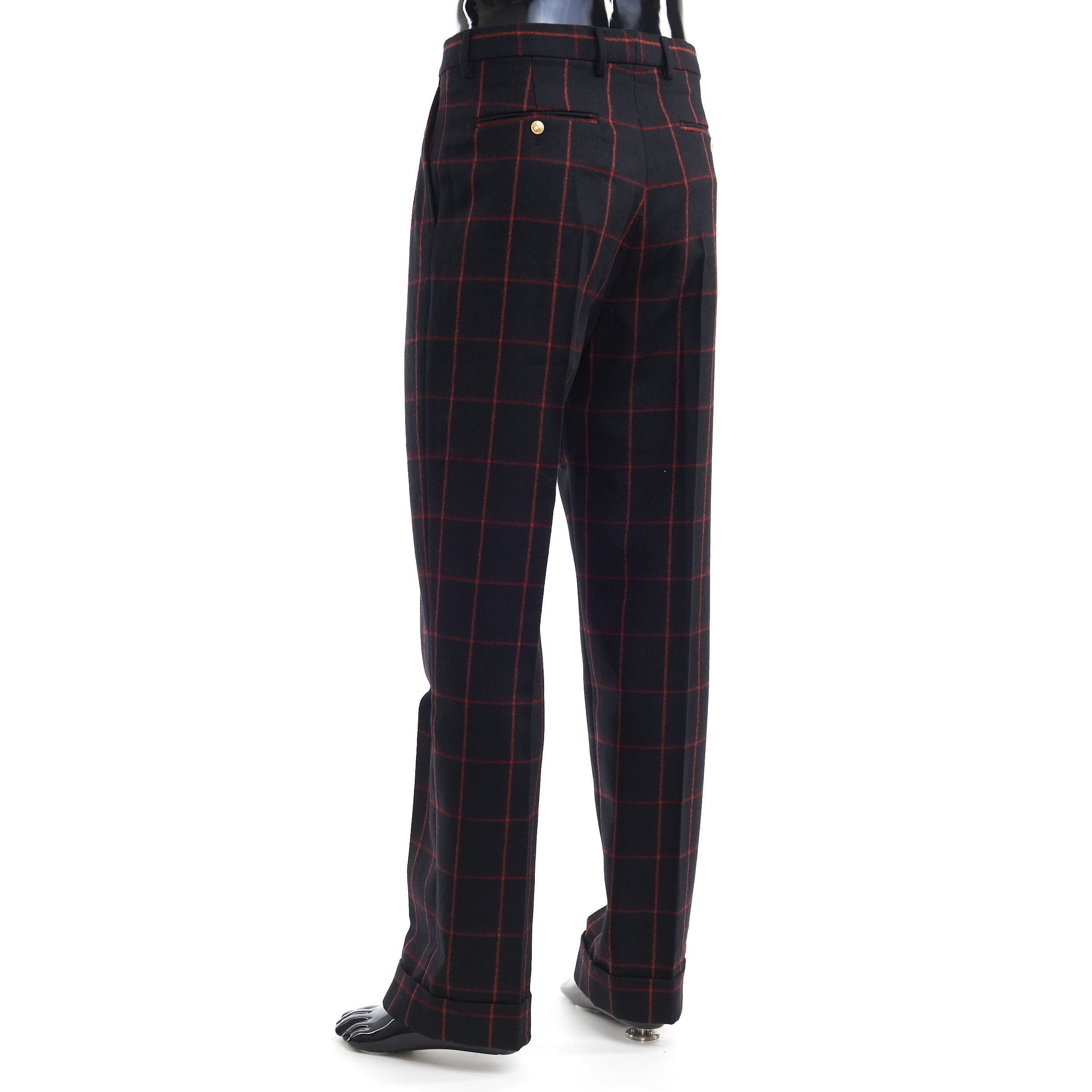 Gucci Check Wool Trouser In Black And Red Size US 32 / EU 48 - 4 Thumbnail