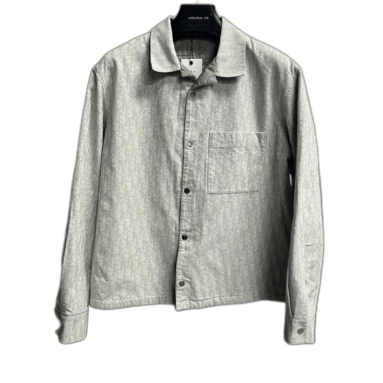 Dior Dior Gray Print Long Sleeve Shirt Size US M / EU 48-50 / 2 - 1 Thumbnail
