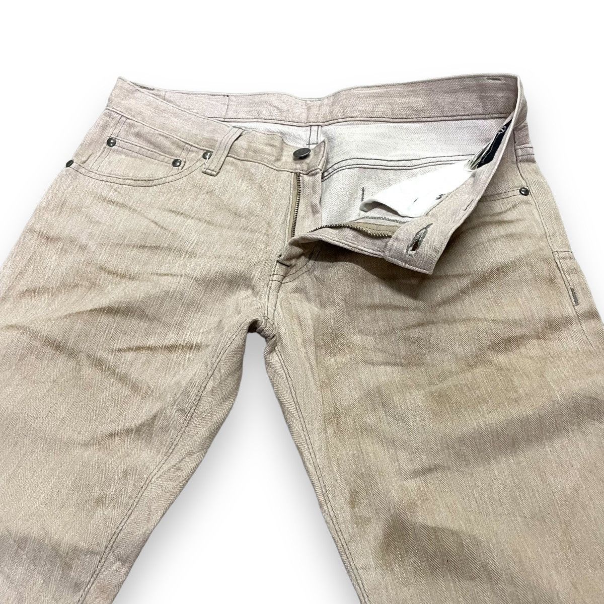 If Six Was Nine 🇯🇵 VINTAGE AERO BY TORNADO MART SPIRAL CUT FLARE JEANS Size US 31 - 5 Thumbnail
