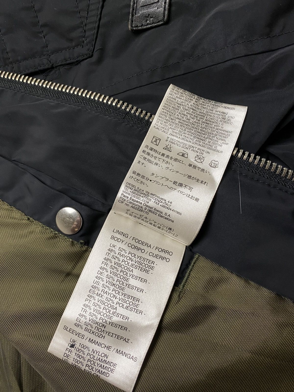 Diesel Diesel Superior Protection Bomber Jacket Teflon Coated SizeS Size US S / EU 44-46 / 1 - 18 Thumbnail