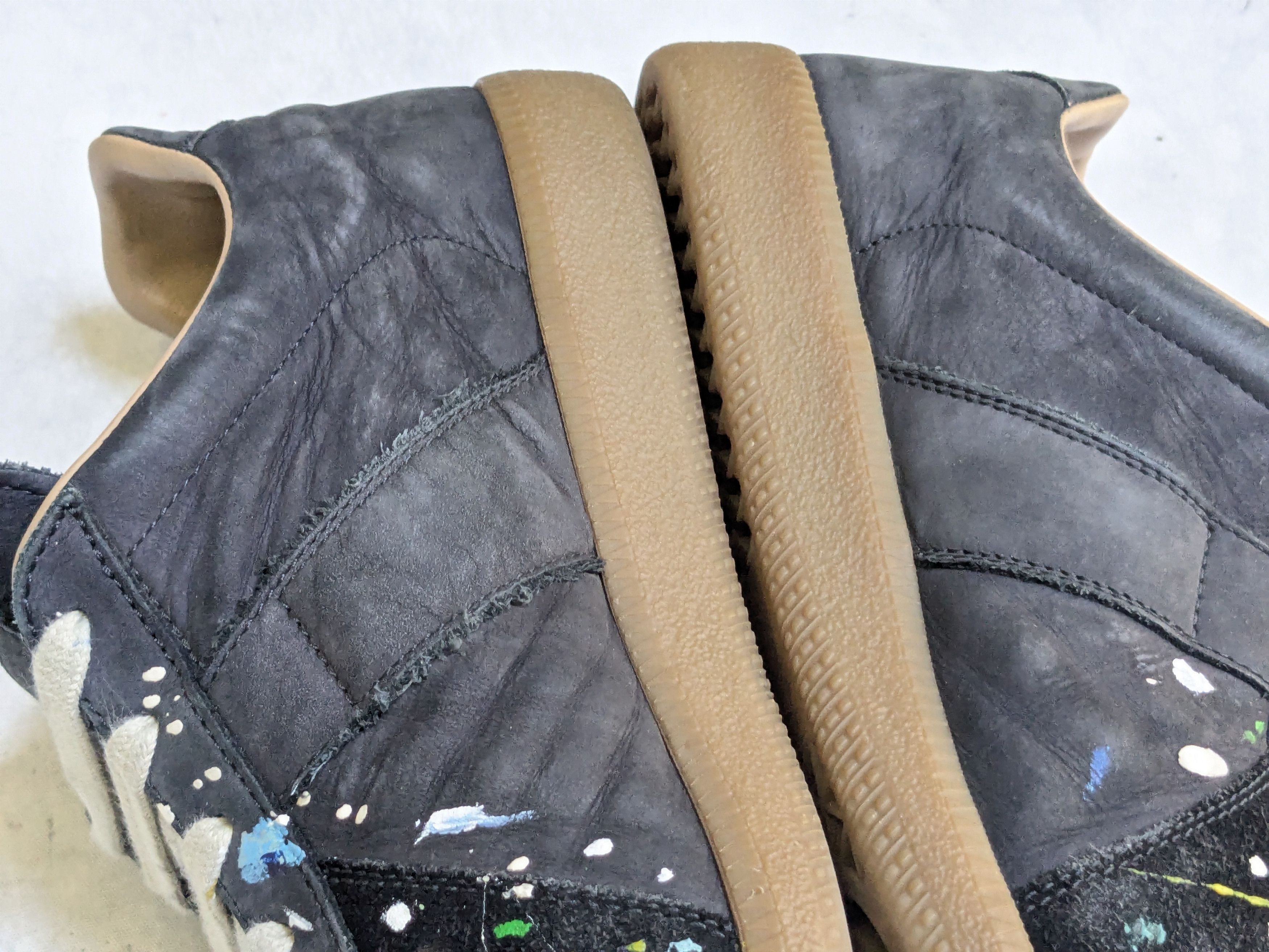 Maison Margiela Maison Margiela Replica Black Paint Splatter 11 44 Gum Low Size US 11 / EU 44 - 10 Thumbnail