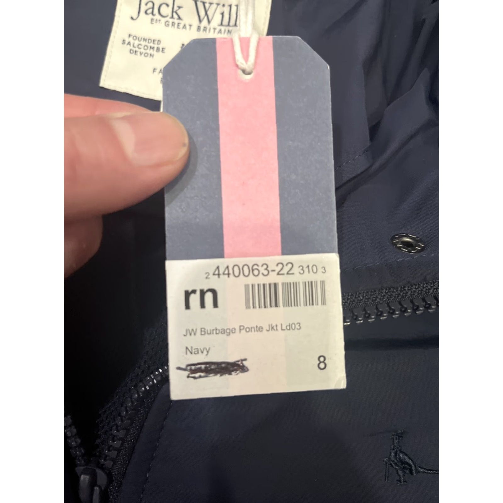 Jack Wills Jack Willis Jacket Womens 8 Navy Blue Hooded Ponte Zip Full Zip Pockets Windbreaker Casual Travel Regular Size 8 Womens Nautical College 90s? Size M / US 6-8 / IT 42-44 - 4 Thumbnail