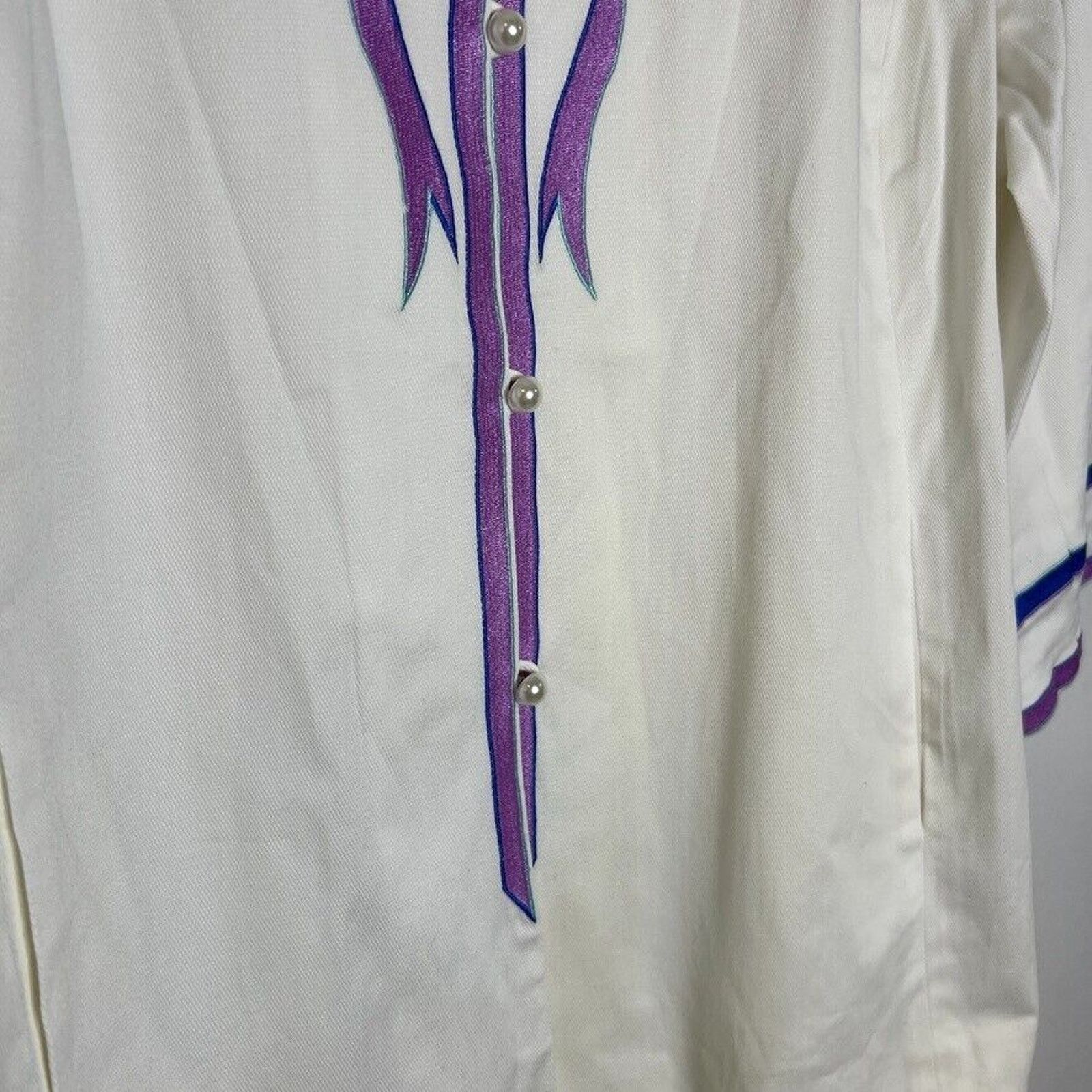 Bob Mackie Bob Mackie Wearable Art Embroidered Button Down 2X Size XXL / US 16-18 / IT 52-54 - 4 Thumbnail