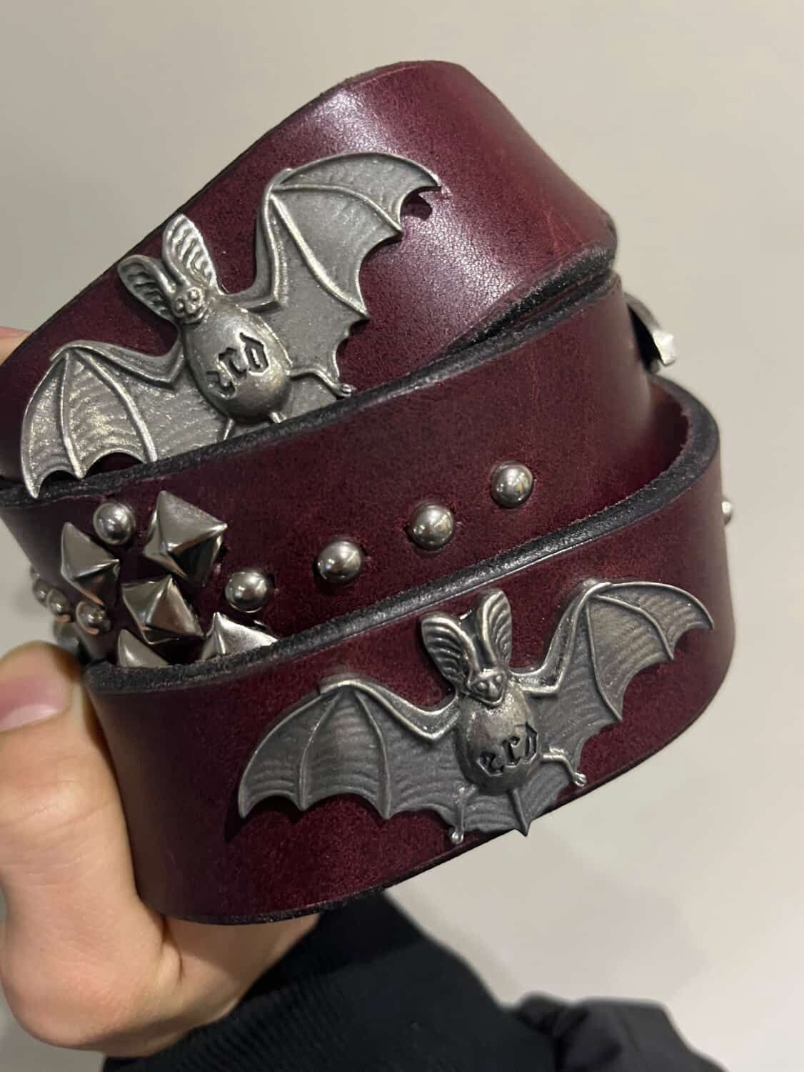 Enfants Riches Deprimes ERD ROSE BUCKLE & STUDDED BAT BELT Size 40 - 2 Thumbnail
