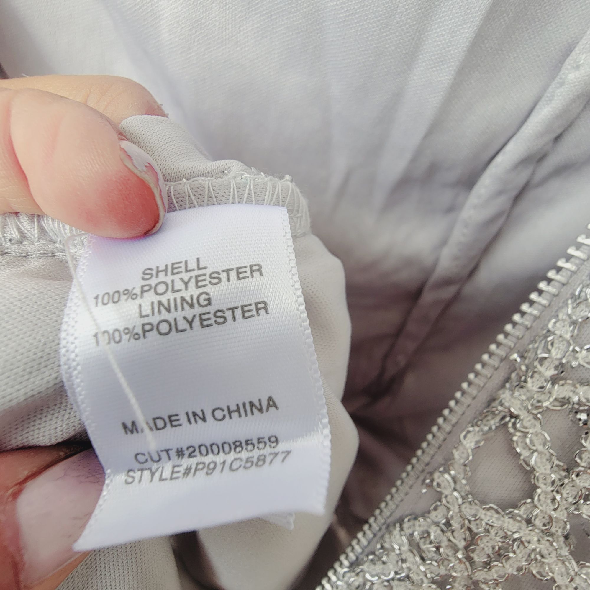 Other ✨Sz 8 Women's Dress Premier Amour Formal silver Gray Party C Size M / US 6-8 / IT 42-44 - 6 Thumbnail