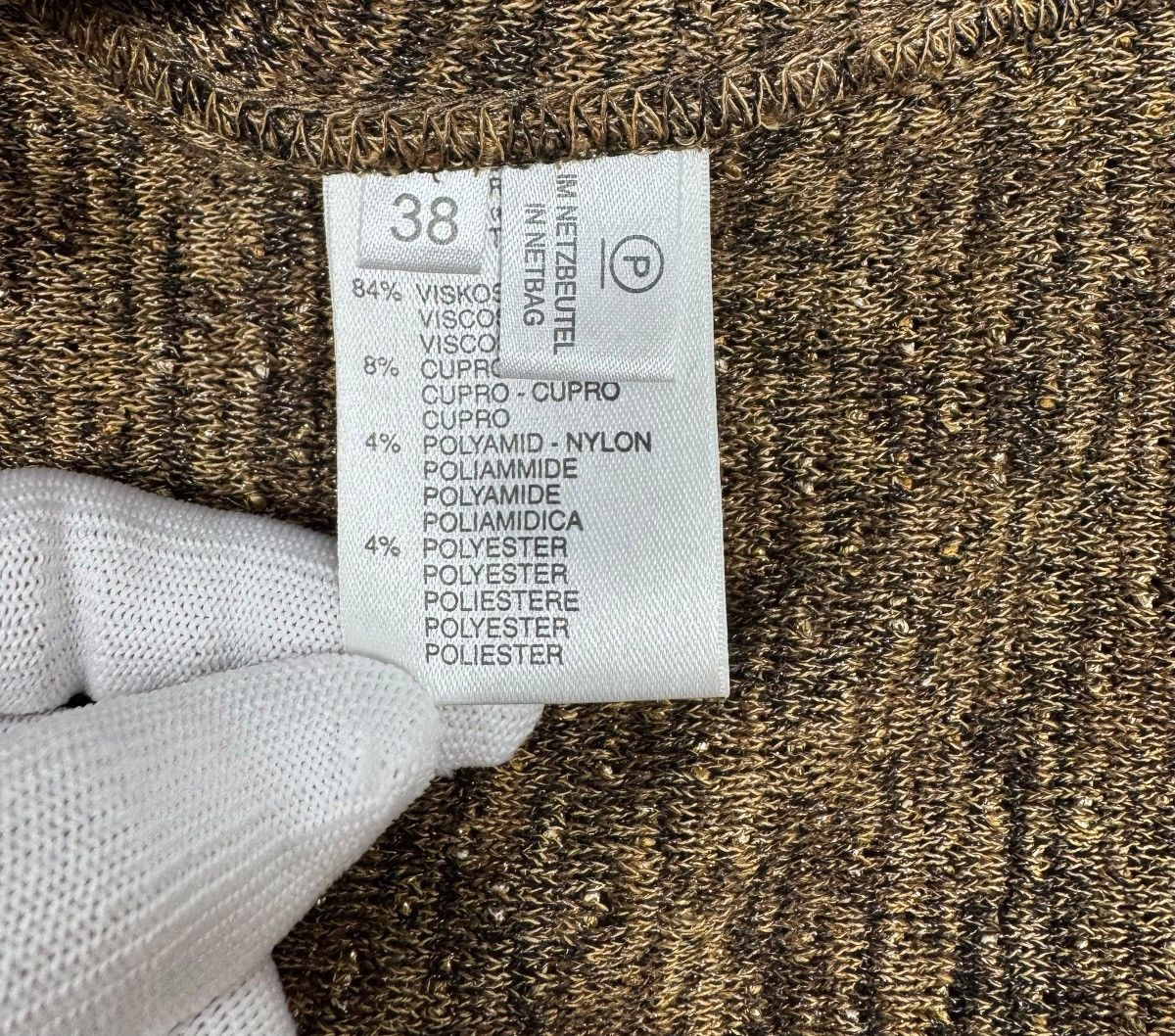 Escada Escada Gold Woven Viscose Jacket Collared size DE38 IT44 Size M / US 6-8 / IT 42-44 - 16 Thumbnail