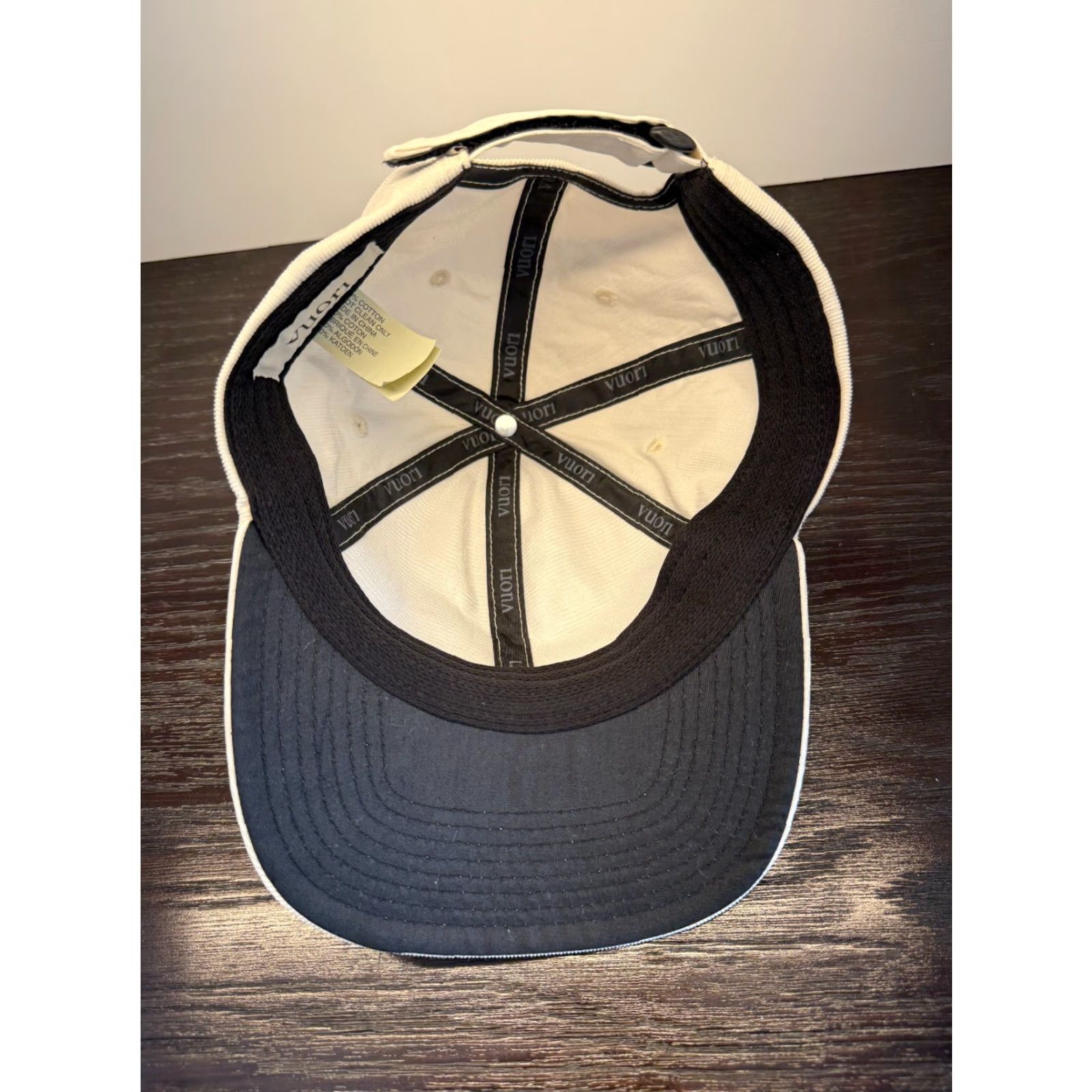 Vuori Vuori Hat Cap Mens One Size White Corduroy Adjustable Strapback Baseball Cap Mens Size ONE SIZE - 6 Thumbnail
