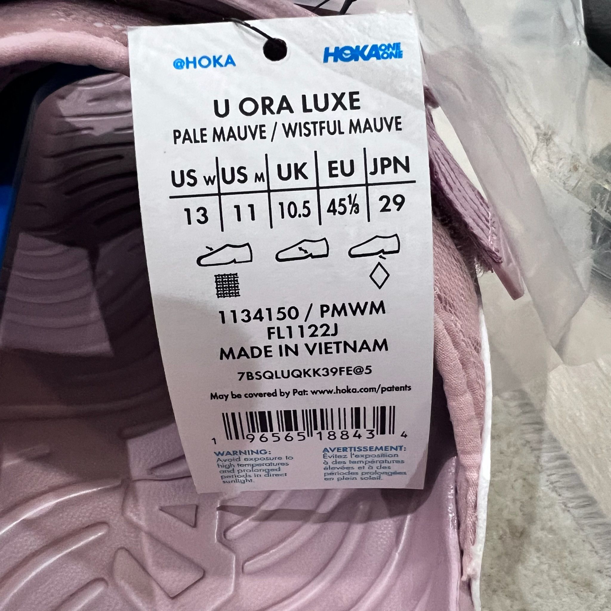 Hoka Hoka Ora Luxe Recovery Slides PALE MAUVE / WISTFUL MAUVE Size US 11 / EU 44 - 8 Thumbnail