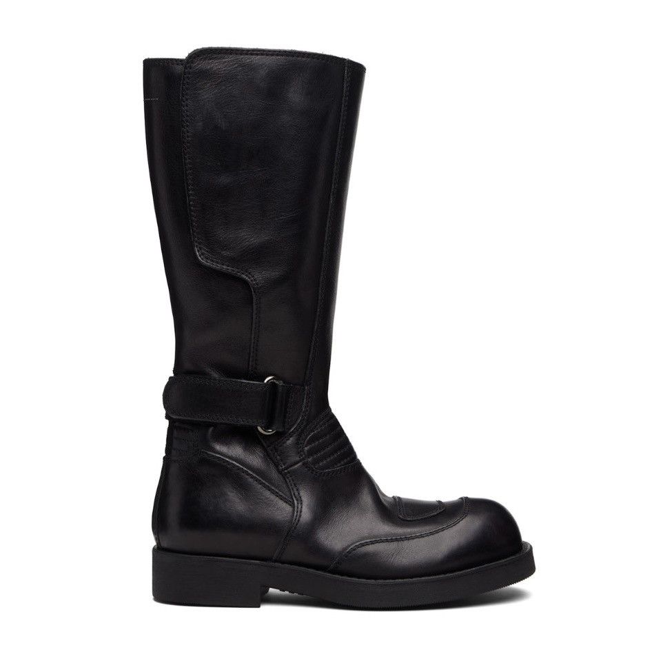 MM6 MM6 MAISON MARGIELA Black Biker Engineer Boots 38 Size US 8 / IT 38 - 7 Thumbnail