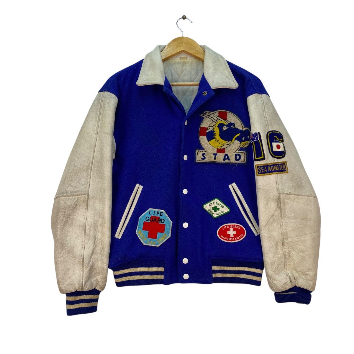 JH Design 💥Vintage Varsity Letterman Life Guard Embroidered Pacth Size US M / EU 48-50 / 2 - 3 Thumbnail