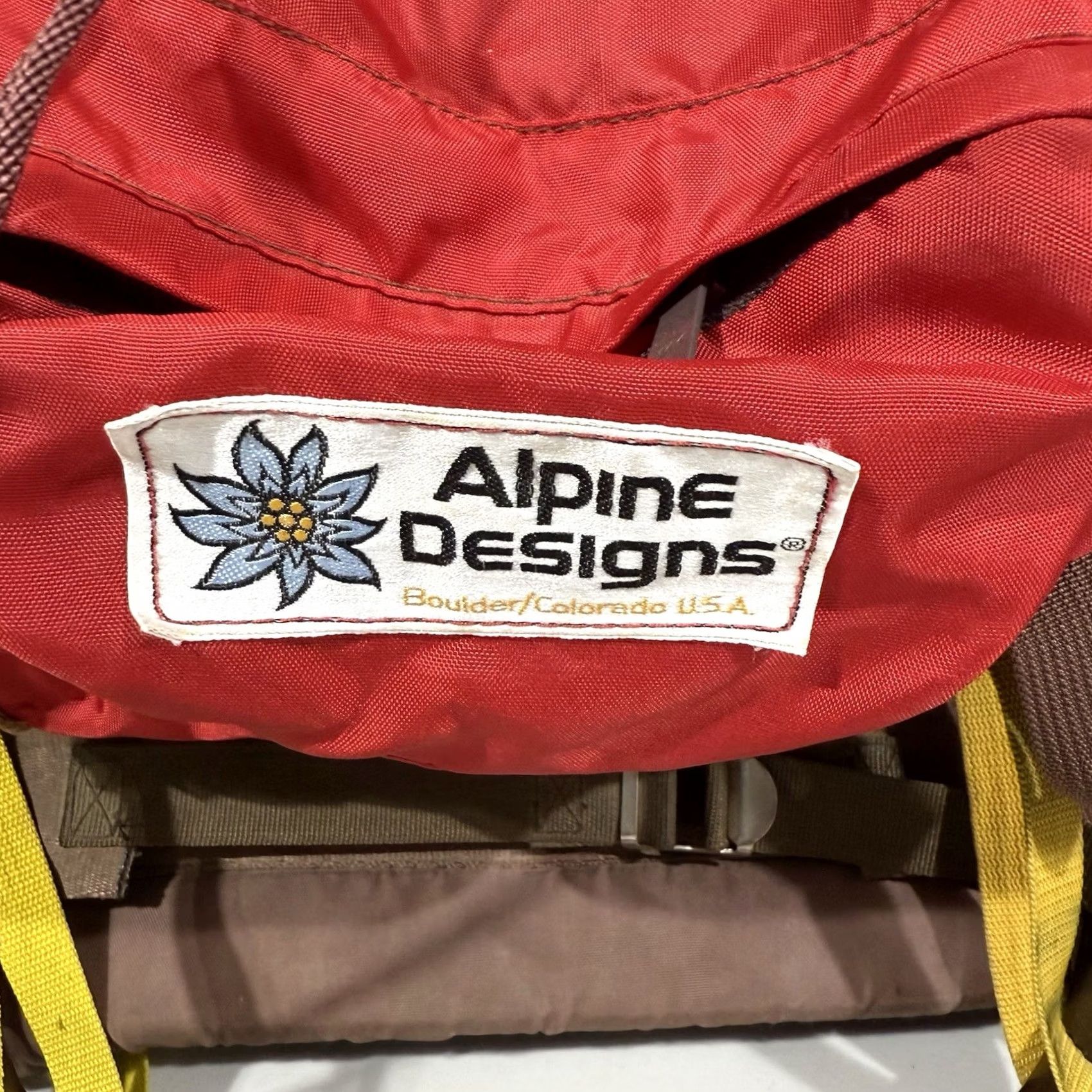 Vintage VINTAGE Alpine Designs Backpack Unisex Adults 14"W 20"H 8"D Red External Frame Nylon Hiking Camping Trail USA Size ONE SIZE - 3 Thumbnail