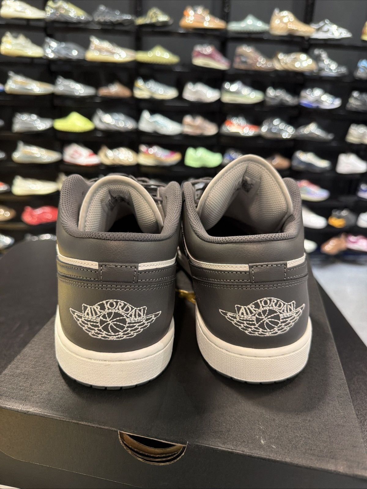 Jordan Brand Nike Air Jordan 1 Low Iron Gray Summit White Sneakers 553558 Size US 13 / EU 46 - 8 Thumbnail